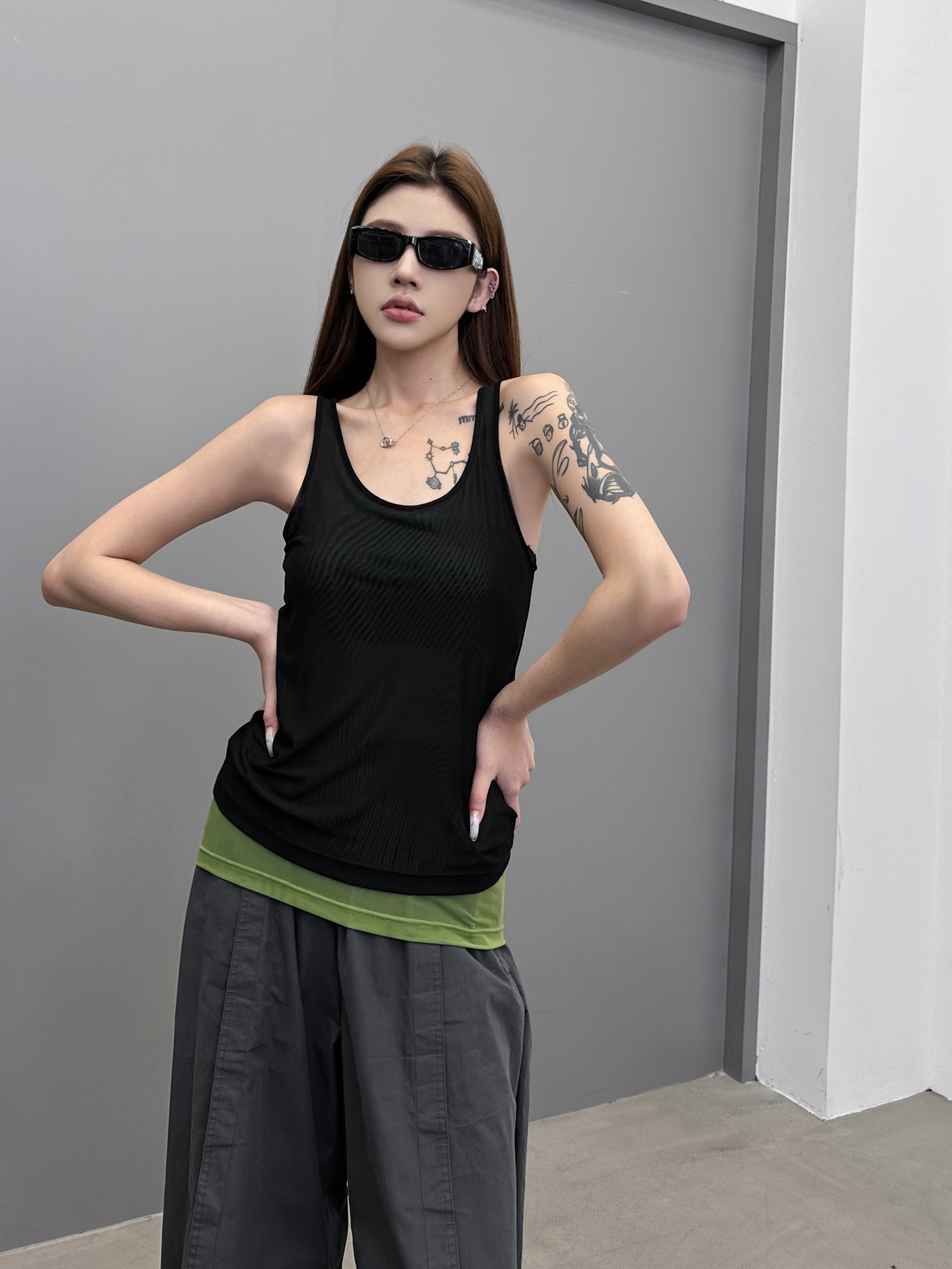 NO:335173,Acne | New vest, real two-piece layered workmanship, size sml, acne studios, alexander wang19860909Acne ｜ 新款背心,真两件套叠穿做工,尺码sml,,acne studios,alexander wang,Women's clothing