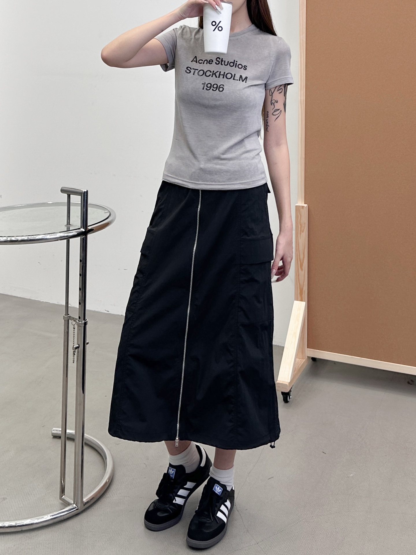NO:415942,Acne | New work skirt, classic embroidery logo, special nylon blend fabric, size sml, acne studios, skirts, alexander wang19860909Acne ｜ 新款工装半裙,经典刺绣标,特殊尼龙混纺面料,尺码sml,,acne studios,skirts,alexander wang,Women's clothing