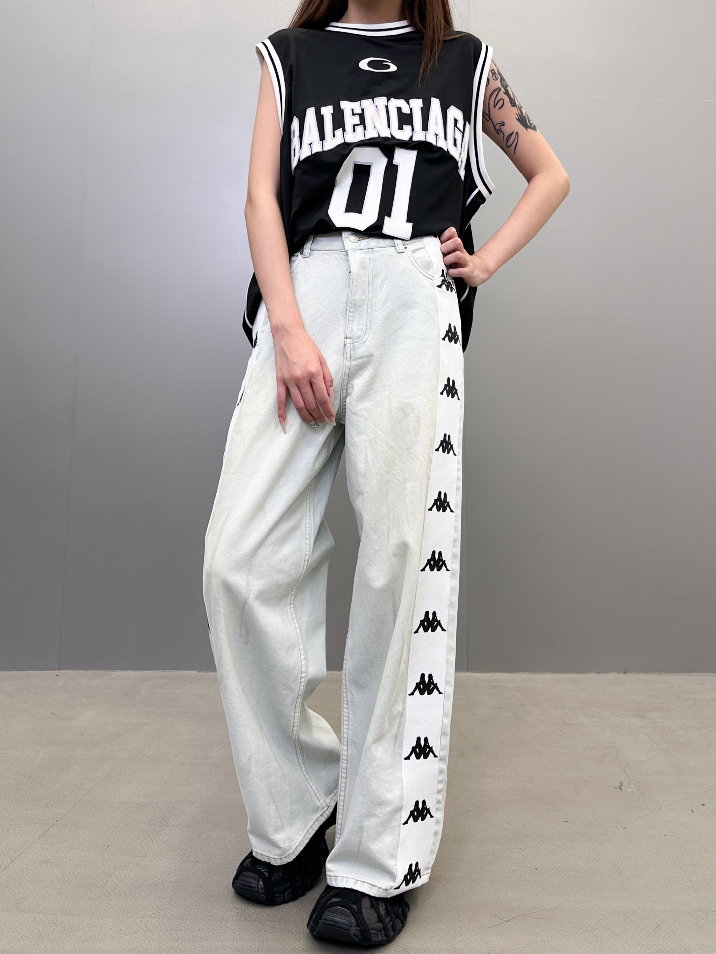 NO:415969,Acne | New jeans, the latest acne joint sports brand kappa series jeans, classic washing water color matching kappa webbing, fashionable sense, same style for men and women, size sml, acne studios, jeans, alexander wang19860909Acne ｜ 新款牛仔裤,最新acne联名运动品牌kappa系列牛仔裤,经典洗水色搭配kappa织带,时尚感拉满,男女同款,尺码sml,,acne studios,jeans,alexander wang,Women's clothing