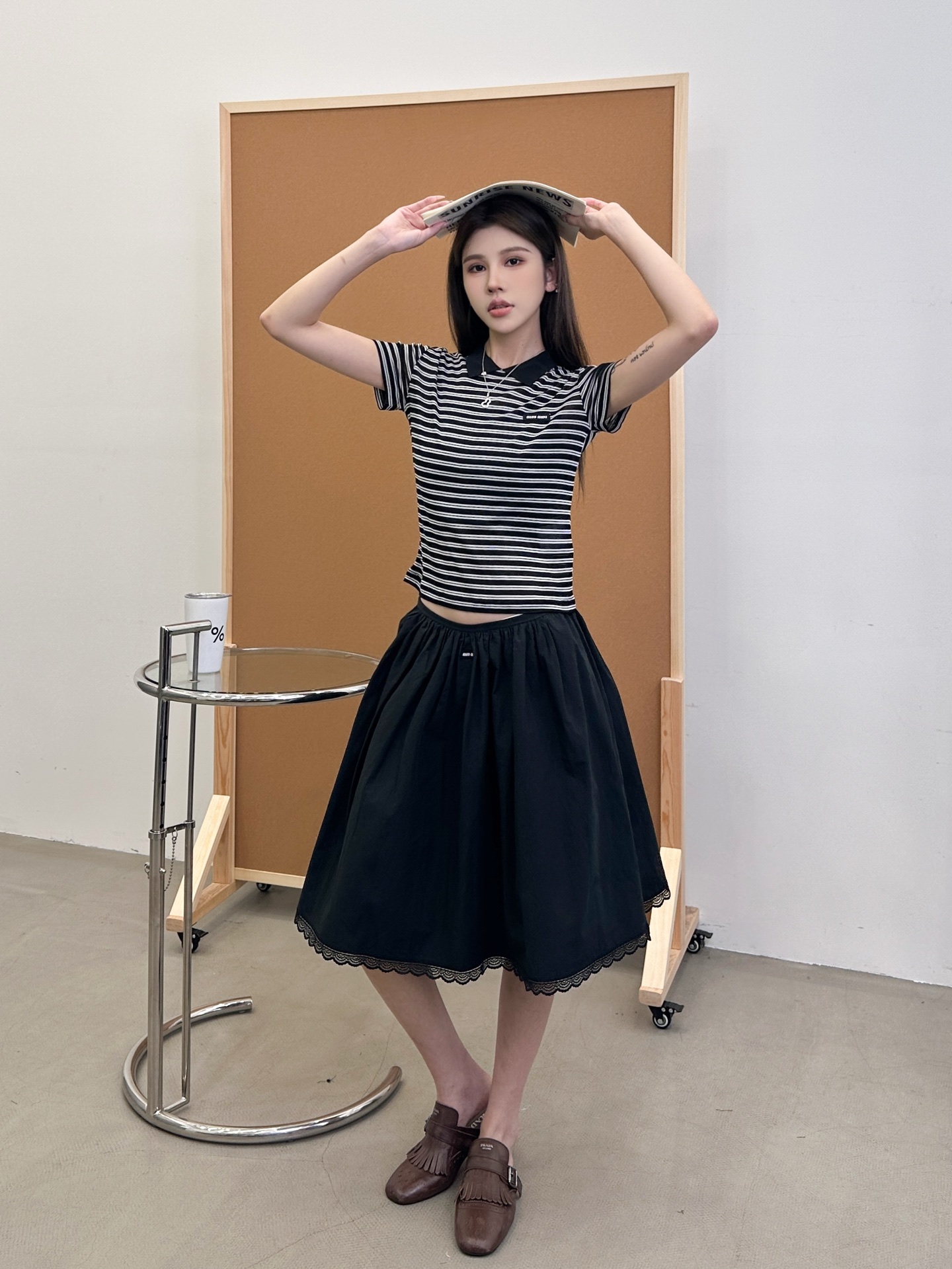 NO:433394,miu | New casual skirt, classic patch and classic plaid fabric spliced ​​lace edge, size sml, miumiu, skirts, alexander wang19860909miu ｜ 新款休闲半裙,经典贴布标加经典格子面料拼接蕾丝边,尺码sml,,miumiu,skirts,alexander wang,Women's clothing