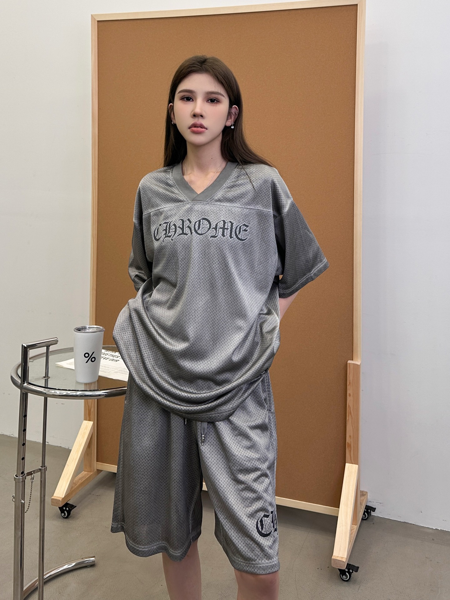 NO:433415,Top Shorts Croxin | New sports shorts, ready-to-wear washing and sauté color craftsmanship plus front and back printing, sports quick-drying fabric, same style for men and women, size sml, chrome hearts, shorts, alexander wang19860909上衣 短裤 克罗心 ｜ 新款运动短裤,成衣洗水炒色工艺加前后印花,运动速干面料,男女同款,尺码sml,,chrome hearts,shorts,alexander wang,Women's clothing