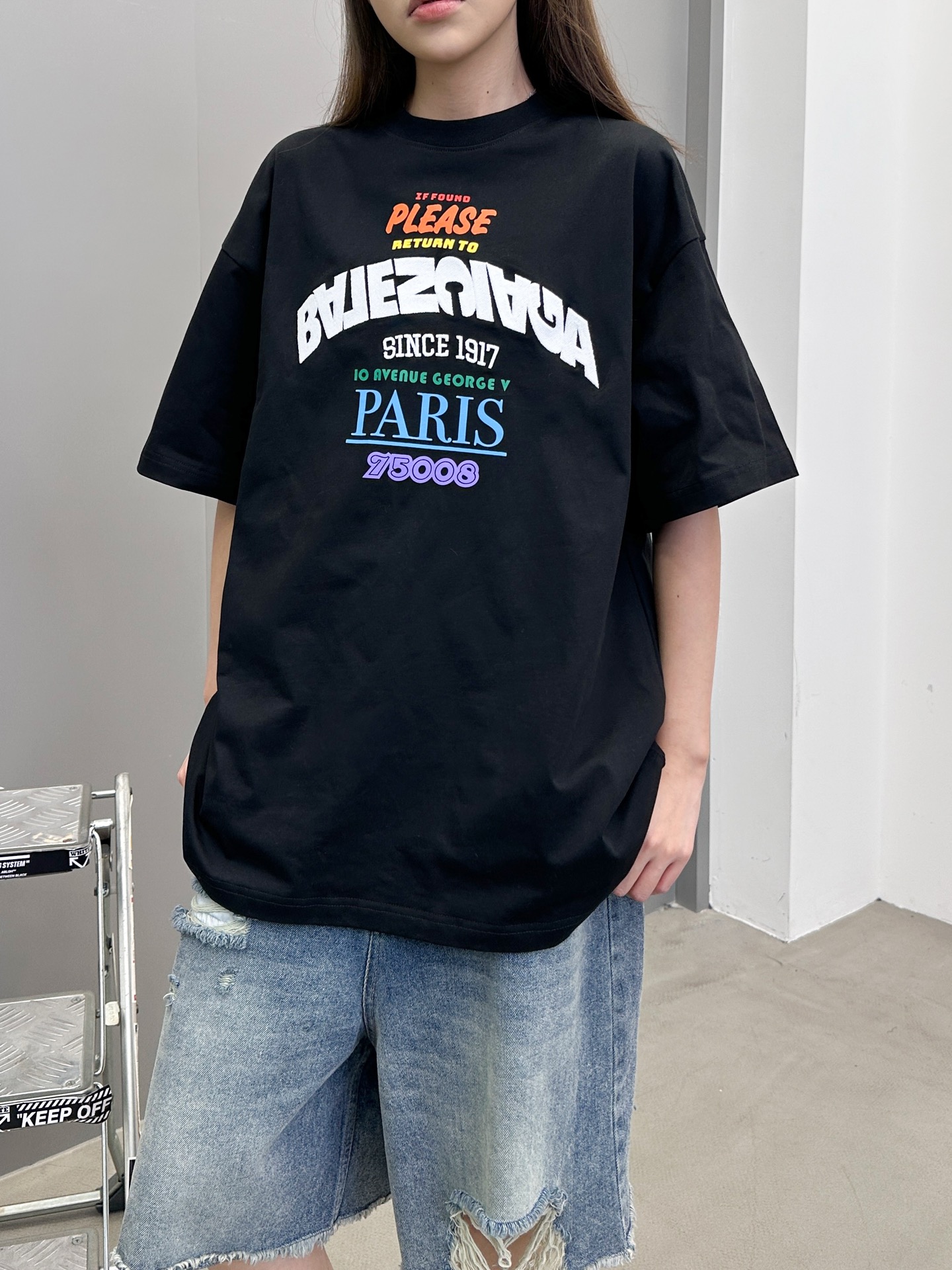 NO:436298,Paris ｜ New short-sleeved T, laundry washing water and multi-color printing and embroidery technology, same style for men and women, size sml, T-shirt, alexander wang19860909巴黎 ｜ 新款短袖t,成衣洗水加多色印花刺绣工艺,男女同款,尺码sml,,T-shirt,alexander wang,Women's clothing