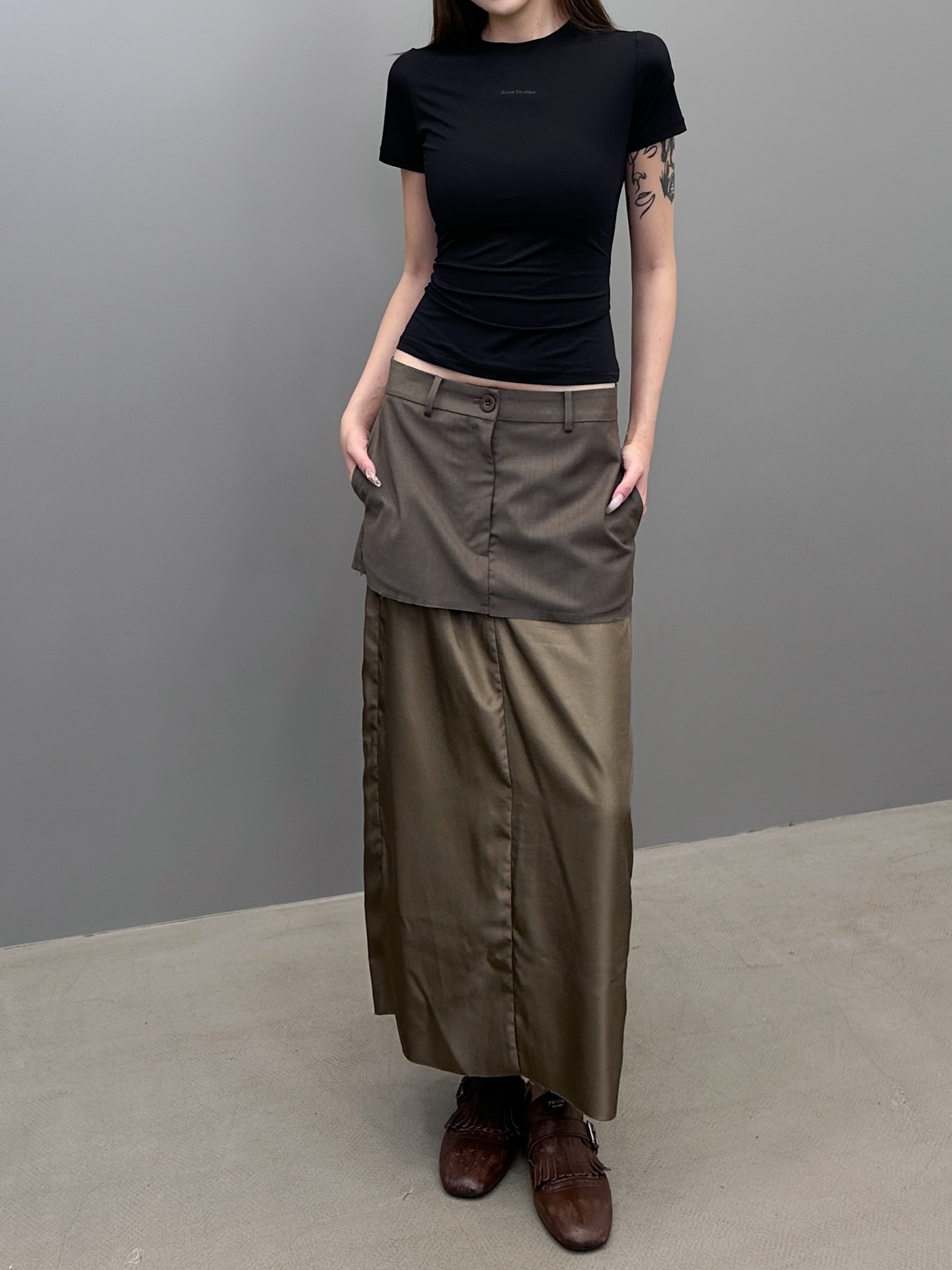 NO:457915,Magiela | New casual skirt, two special styles of fake ones, complex workmanship, fashionable personality, size sml,,masion margiela,skirts,alexander wang19860909马吉拉 ｜ 新款休闲半裙,假两件特别款式,做工复杂,个性时尚,尺码sml,,masion margiela,skirts,alexander wang,Women's clothing