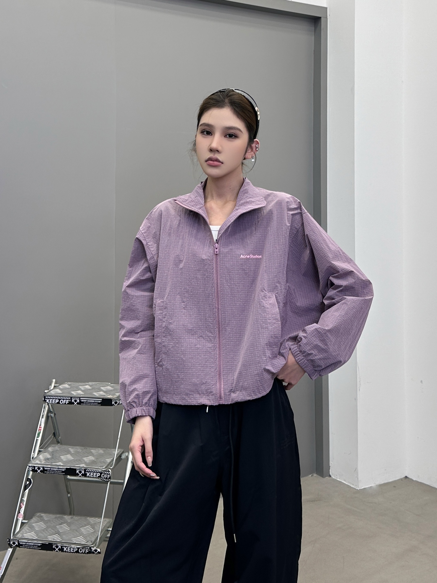 NO:460932,Acne | New thin windbreaker, classic printed logo, imported plaid nylon fabric, casual and fashionable, size sml, acne studios, alexander wang19860909Acne ｜ 新款薄风衣,经典印花标,进口格纹锦纶面料,休闲时尚,尺码sml,,acne studios,alexander wang,Women's clothing