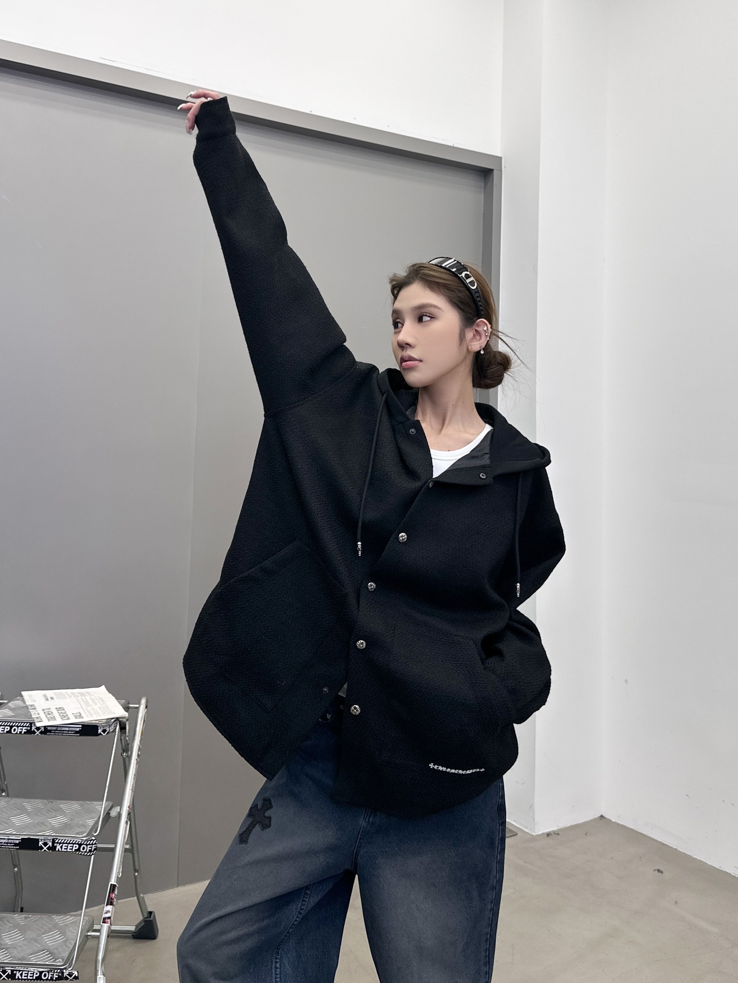 NO:468228,Croxin | New coarse jacket, classic embroidery logo, casual and fashionable style, same style for men and women, size sml, chrome hearts, jackets & coats, alexander wang19860909克罗心 ｜ 新款粗纺外套,经典刺绣标,休闲时尚版型,男女同款,尺码sml,,chrome hearts,jackets & coats,alexander wang,Women's clothing