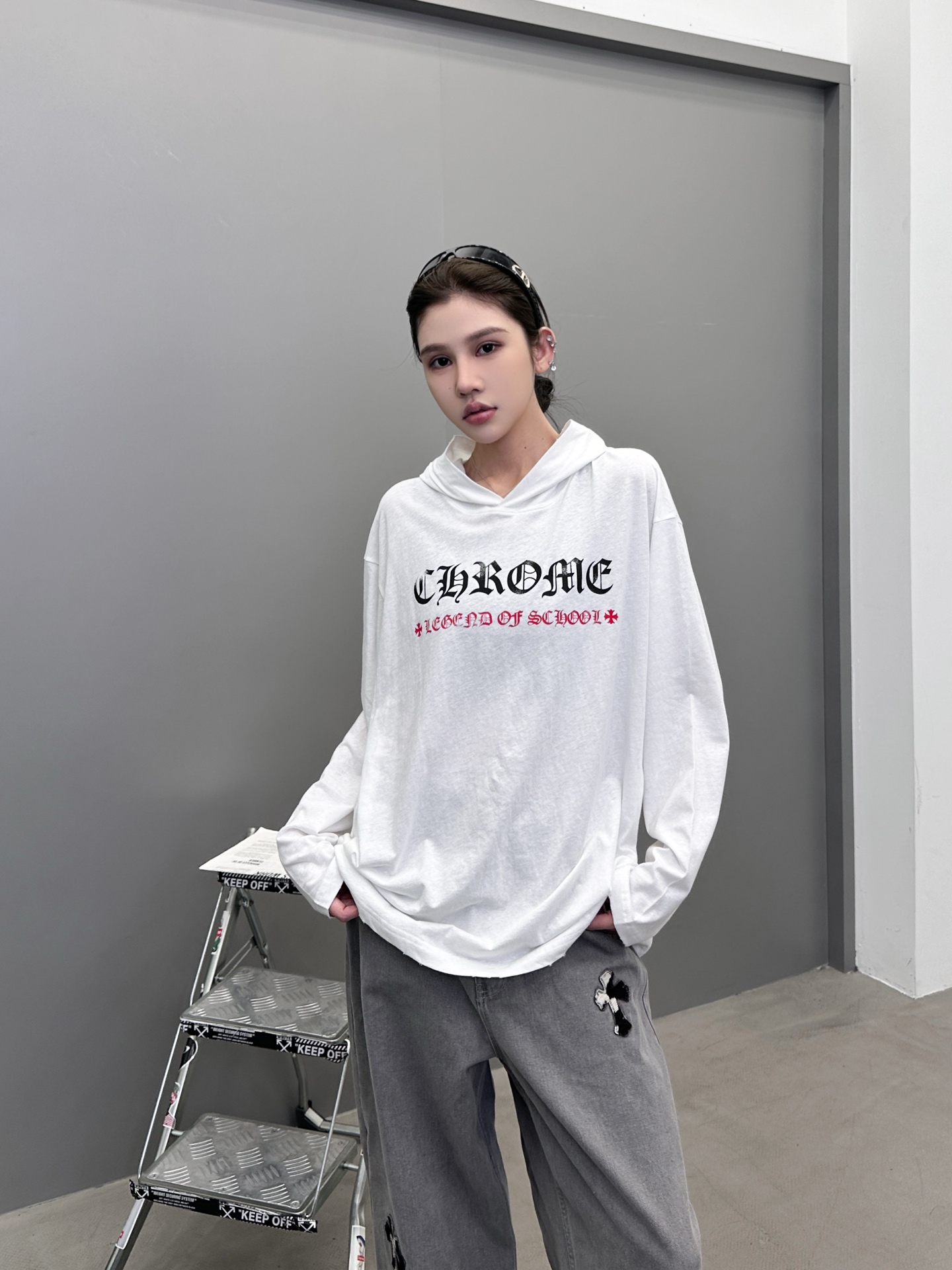 NO:480532,Croxin | New long-sleeved t, laundry washing and water hanging grinding technology plus front and rear printing, Japanese imported linen cotton fabric, same style for men and women, size sml, chrome hearts, alexander wang19860909克罗心 ｜ 新款长袖t,成衣洗水吊磨工艺加前后印花,日本进口亚麻棉面料,男女同款,尺码sml,,chrome hearts,alexander wang,Women's clothing