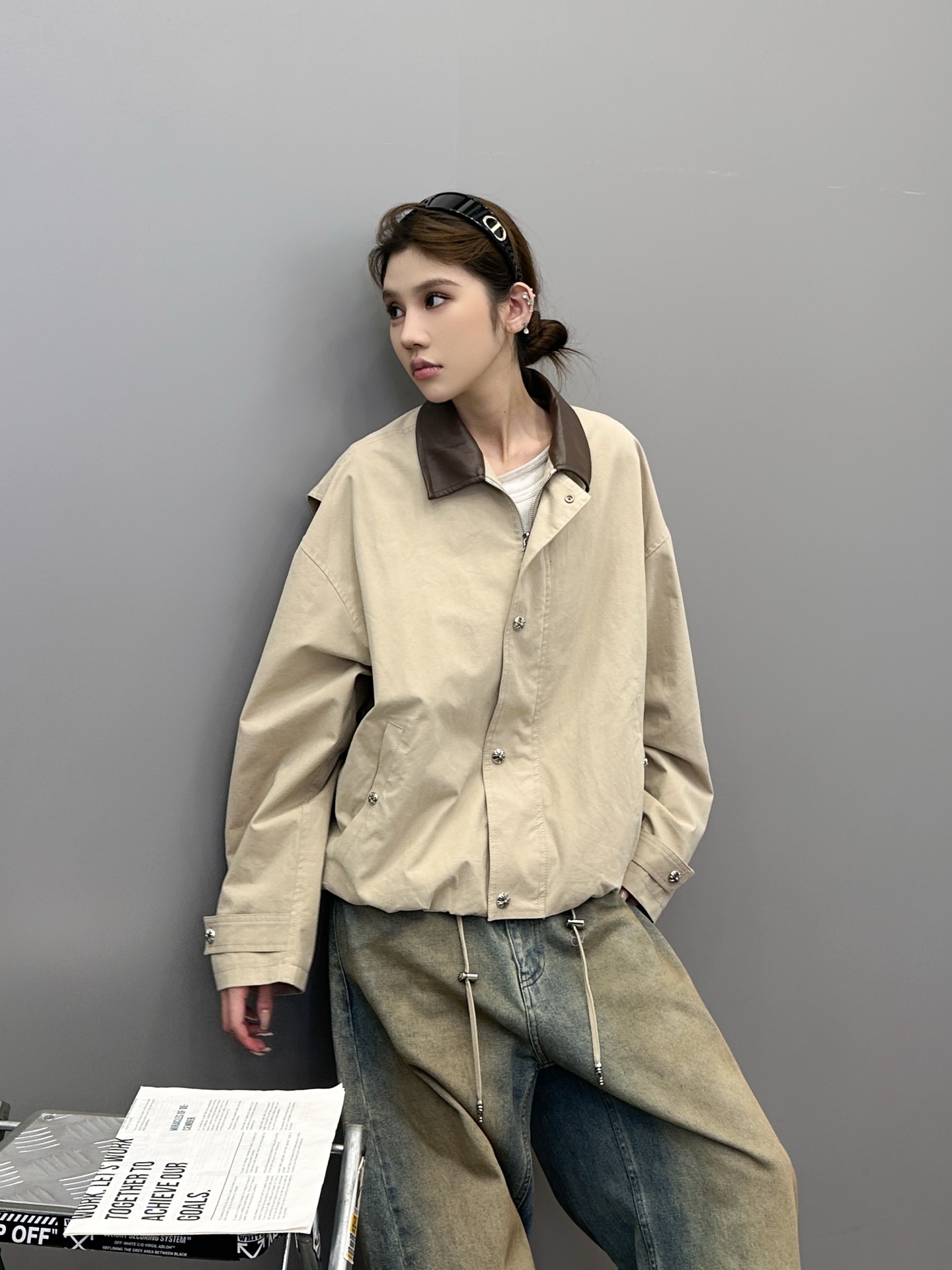 NO:483772,Croxin | New jacket, laundry washing process, imported cotton khaki fabric, fashionable style, size sml, chrome hearts, jackets & coats, alexander wang19860909克罗心 ｜ 新款外套,成衣洗水工艺,进口全棉卡其布面料,时尚款型,尺码sml,,chrome hearts,jackets & coats,alexander wang,Women's clothing