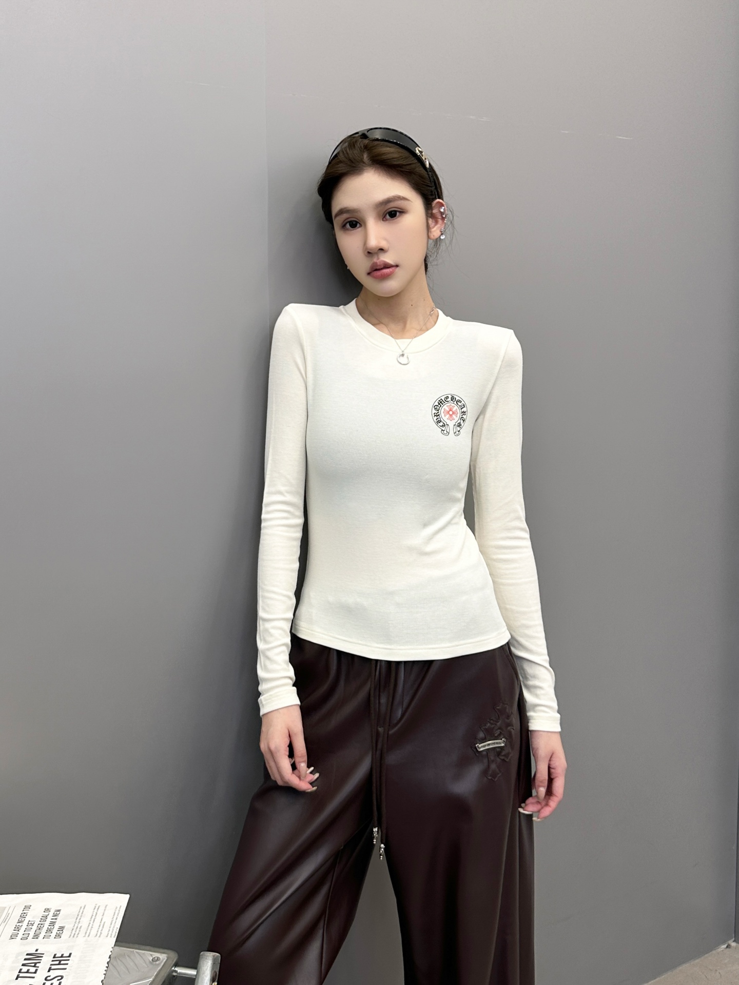 NO:487019,Croxin | New long-sleeved base, colorful printed logos for the front and back of ready-to-wear, Japanese imported wool modal blend fabric with strong skin-friendly feel, size sml, chrome hearts, alexander wang19860909克罗心 ｜ 新款长袖打底,成衣前后彩色印花标,日本进口羊毛莫代尔混纺面料亲肤感超强,尺码sml,,chrome hearts,alexander wang,Women's clothing