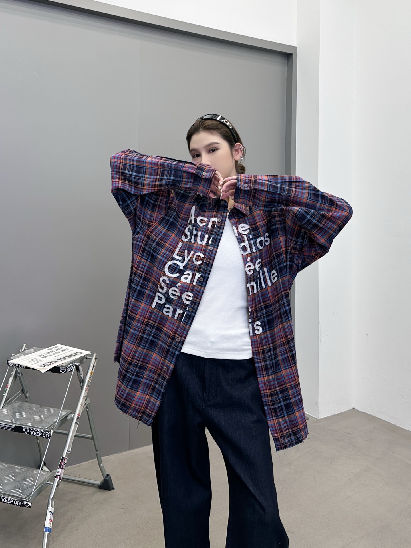 NO:507805,Acne | New casual shirt, laundry washing water and powder printing process, cotton high-density plaid fabric, same style for men and women, size sml, acne studios, alexander wang19860909Acne ｜ 新款休闲衬衣,成衣洗水加粉浆印花工艺,全棉高密格子面料,男女同款,尺码sml,,acne studios,alexander wang,Women's clothing