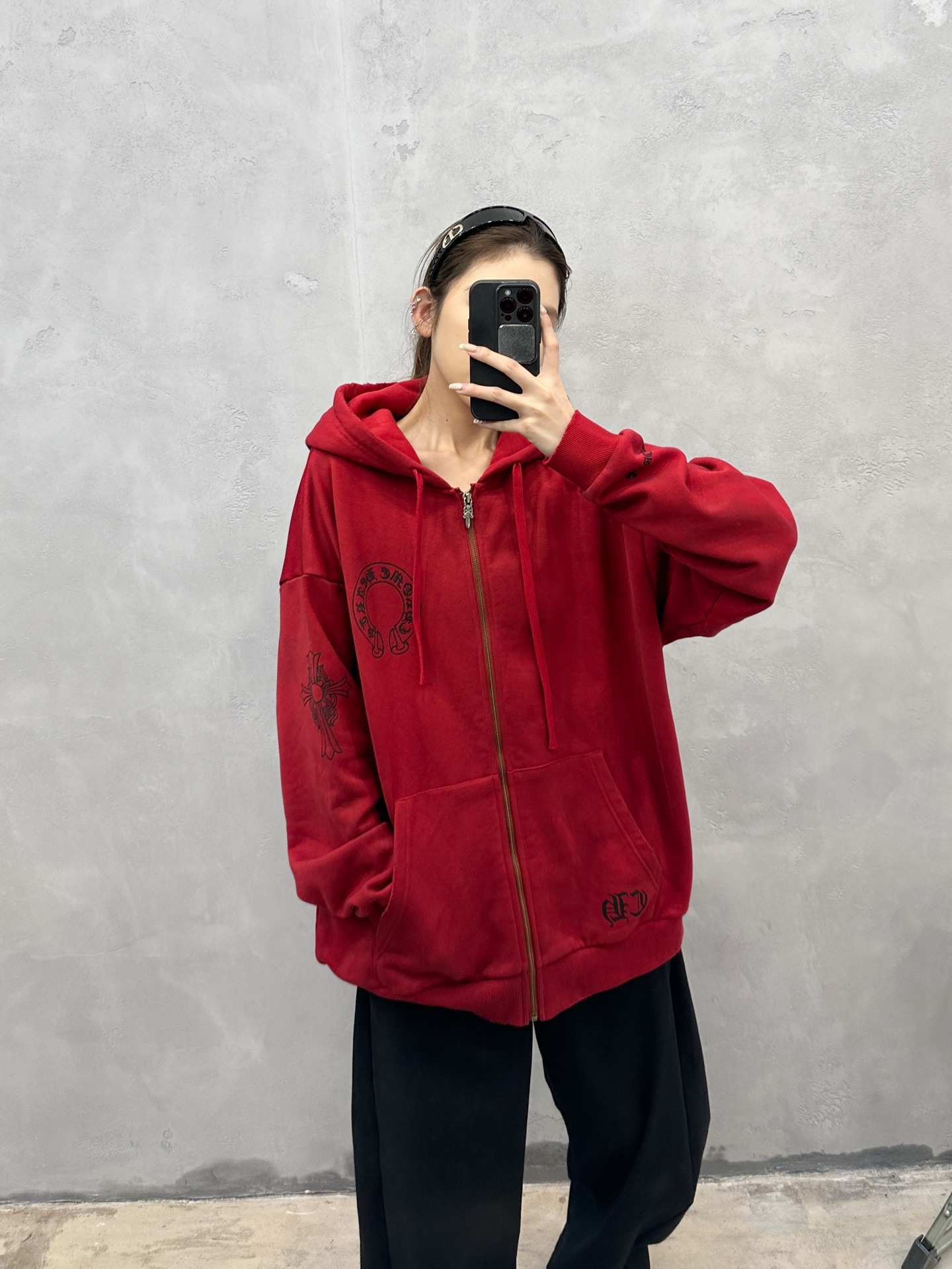 NO:563847,Chrome Hearts | New hoodie cardigan, ready-to-wear washed and dyed with 6 printings, same style for men and women, size sml,, chrome hearts, hoodie, sweatshirts, alexander wang19860909克罗心 ｜ 新款卫衣开衫,成衣洗水吊磨喷色工艺加6处印花,男女同款,尺码sml,,chrome hearts,hoodie,sweatshirts,alexander wang,Women's clothing