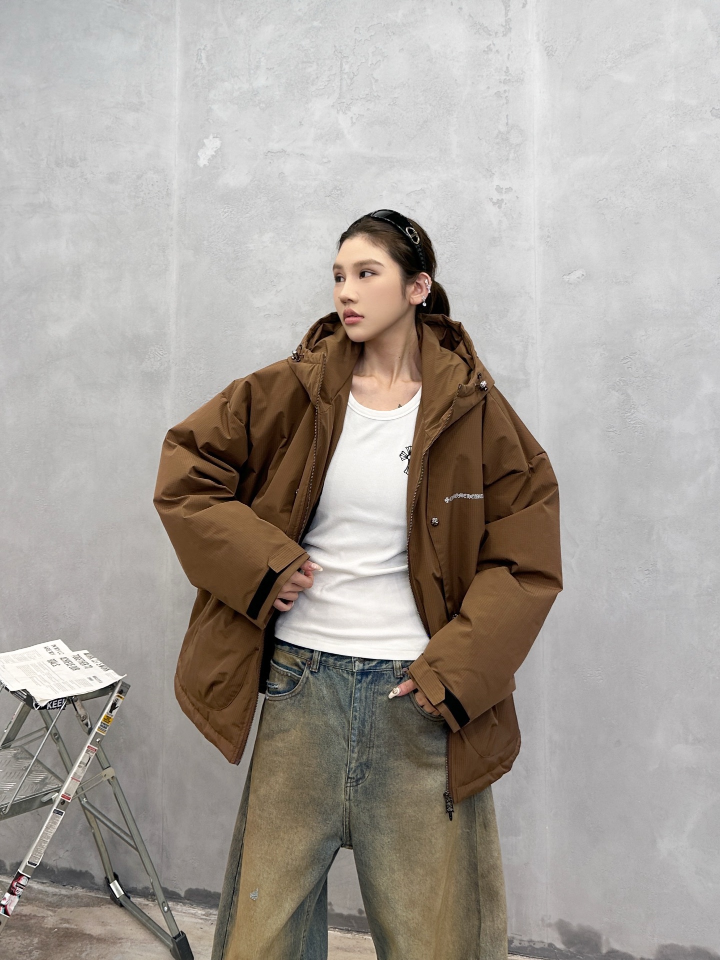 NO:563866,Chrome Hearts | New down jacket, classic embroidered logo, structured style with 90 goose down filling, casual and fashionable, same style for men and women, size sml,,chrome hearts,down jacket,alexander wang19860909克罗心 ｜ 新款羽绒服,经典刺绣标,结构款90鹅绒填充,休闲时尚,男女同款,尺码sml,,chrome hearts,down jacket,alexander wang,Women's clothing