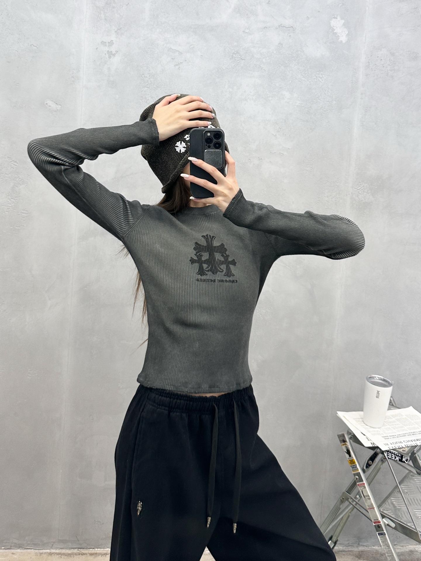 NO:565146,Chrome Hearts ｜ New style woolen tops, ready-to-wear washed and fried hanging sanding process plus ready-to-wear printing, casual fashion, size sml,, chrome hearts, alexander wang19860909克罗心 ｜ 新款毛织上衣,成衣洗水炒色吊磨工艺加成衣印花,休闲时尚,尺码sml,,chrome hearts,alexander wang,Women's clothing