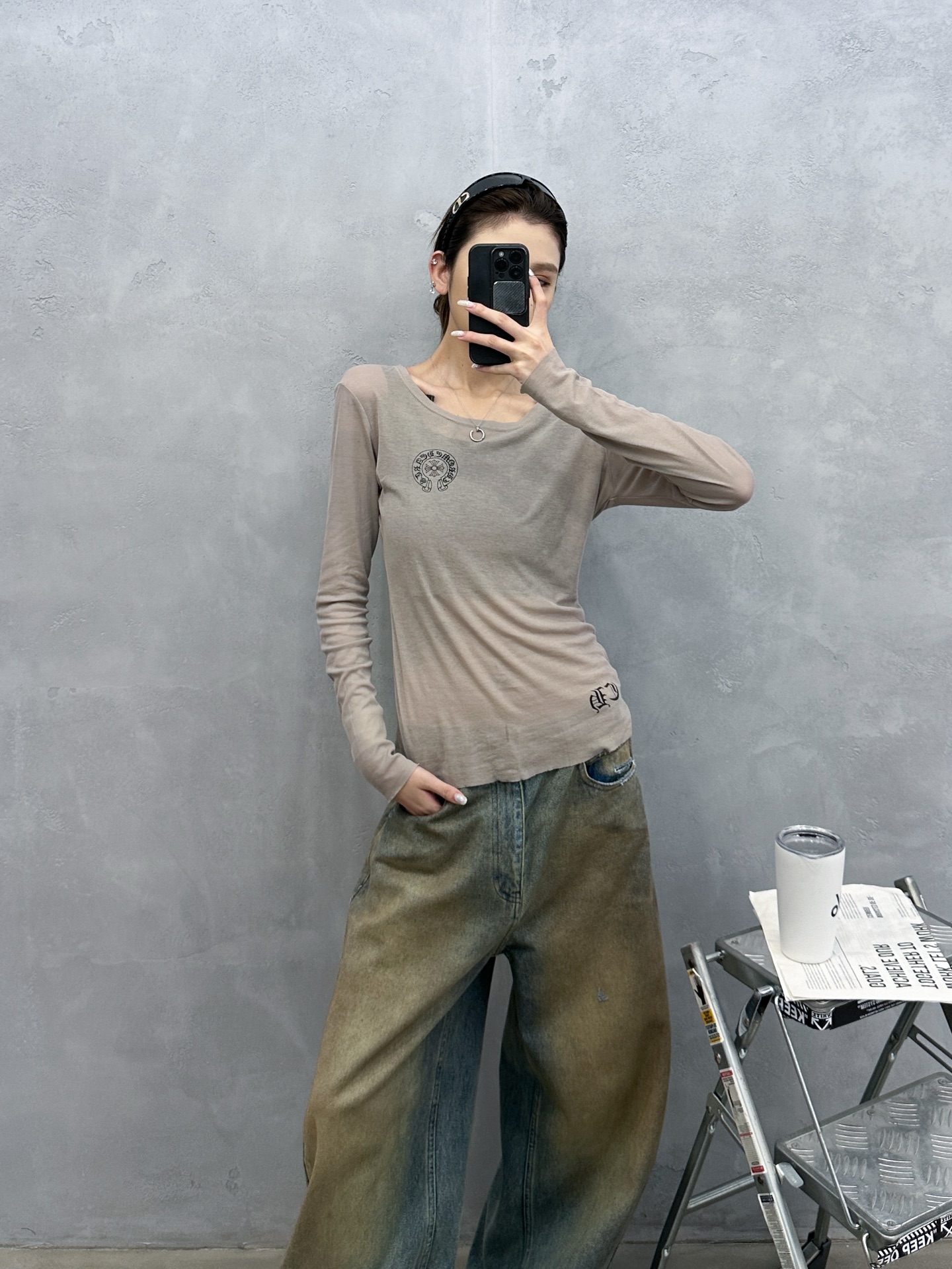 NO:577733,Chrome Hearts | New long-sleeved bottoming, high-viscosity cotton imported from Japan, multiple printing techniques, special fabrics with a strong sense of luxury, size sml,, chrome hearts, alexander wang19860909克罗心 ｜ 新款长袖打底,日本进口高粘棉,多处印花工艺,特殊面料加持高级感强,尺码sml,,chrome hearts,alexander wang,Women's clothing