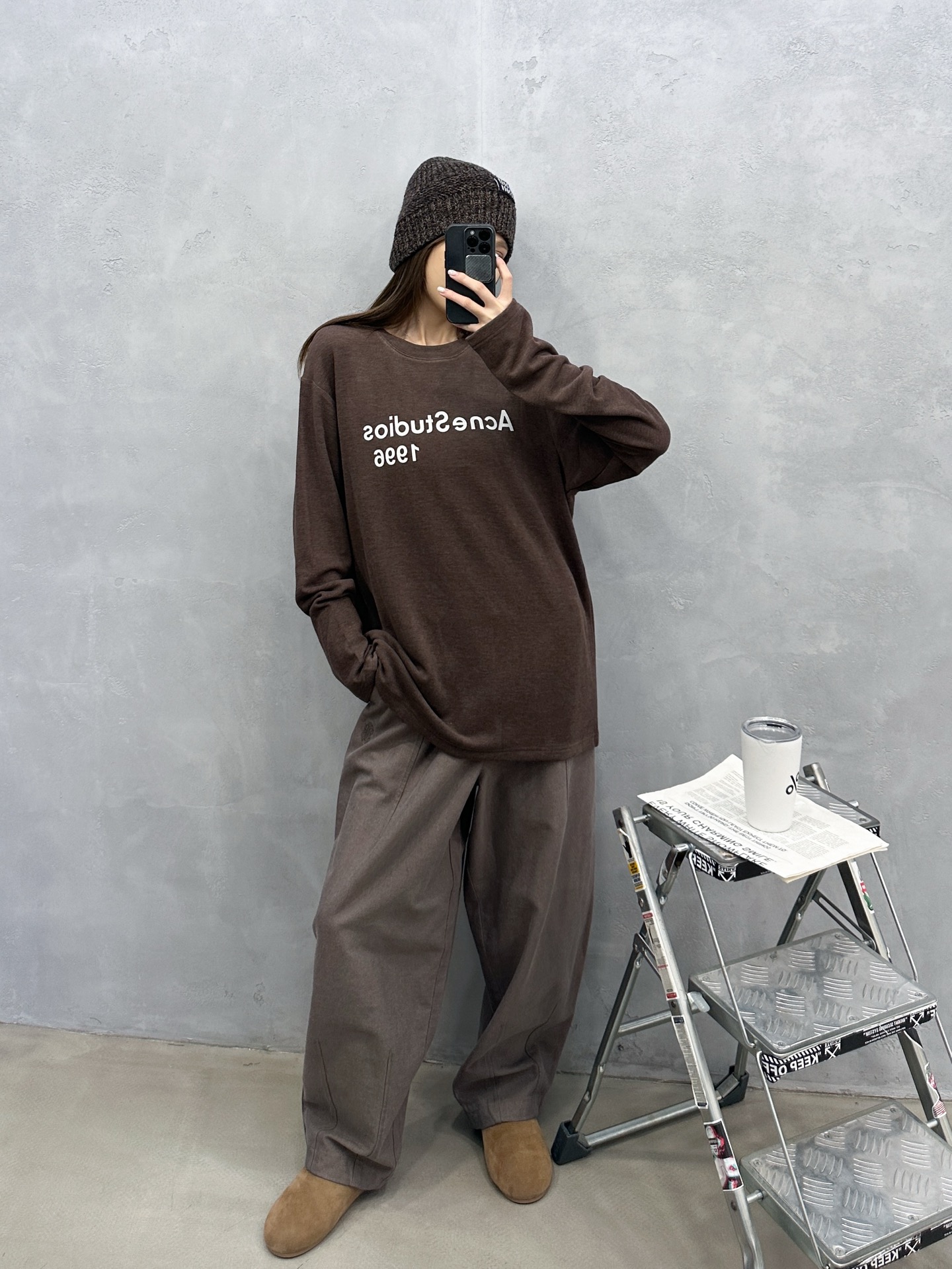 NO:578952,Acne | New long-sleeved t-shirt, ready-to-wear washed thickened printing technology, imported warm German velvet fabric, fashionable and casual, size sml,,acne studios,alexander wang19860909Acne ｜ 新款长袖t,成衣洗水加厚版印花工艺,进口保暖德绒面料,时尚休闲,尺码sml,,acne studios,alexander wang,Women's clothing