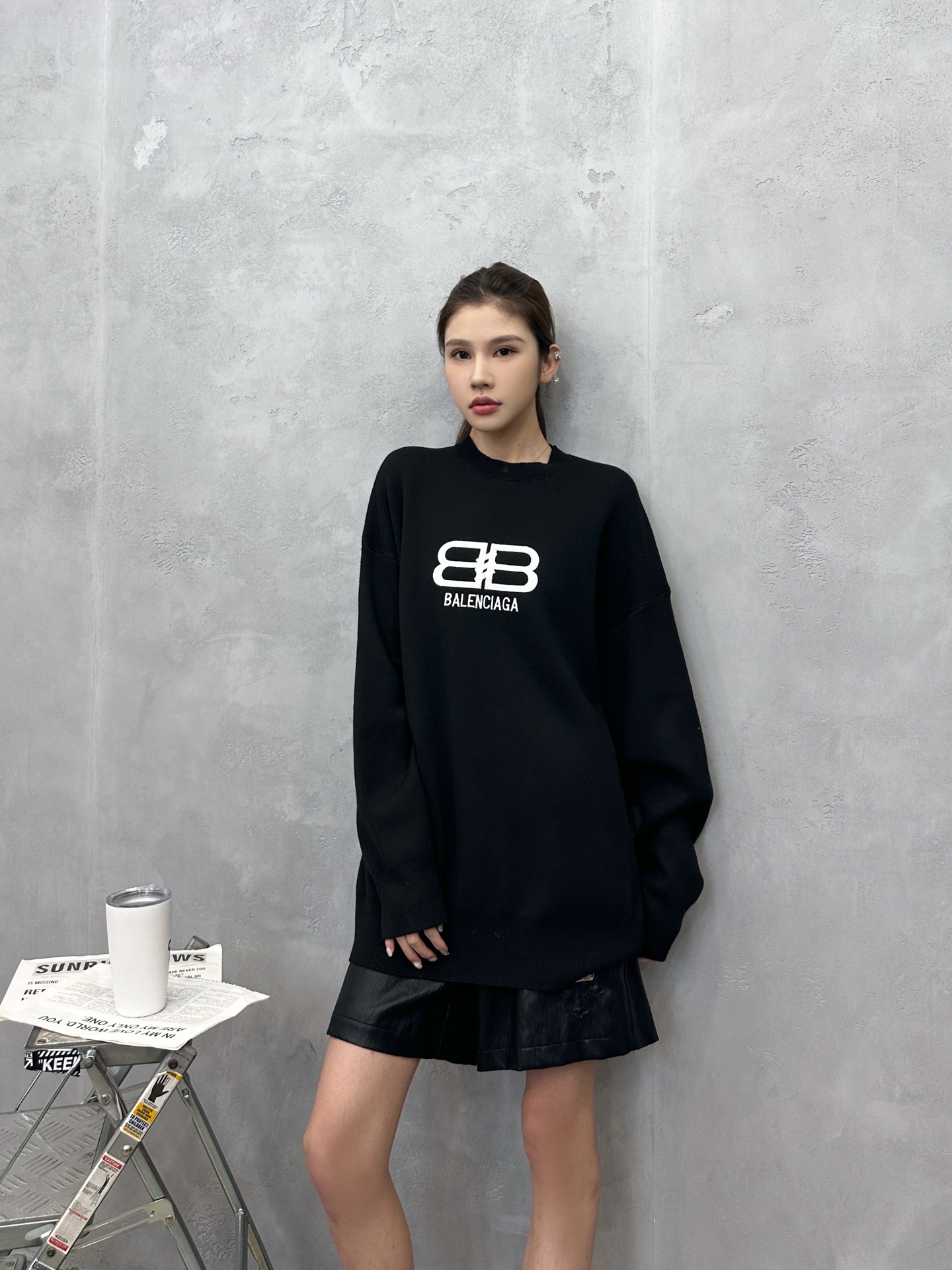 NO:588526,Paris | New woolen top, classic embroidered logo, wool blended yarn, same style for men and women, size sml,, alexander wang19860909巴黎 ｜ 新款毛织上衣,经典刺绣标,羊毛混纺纱线,男女同款,尺码sml,,alexander wang,Women's clothing