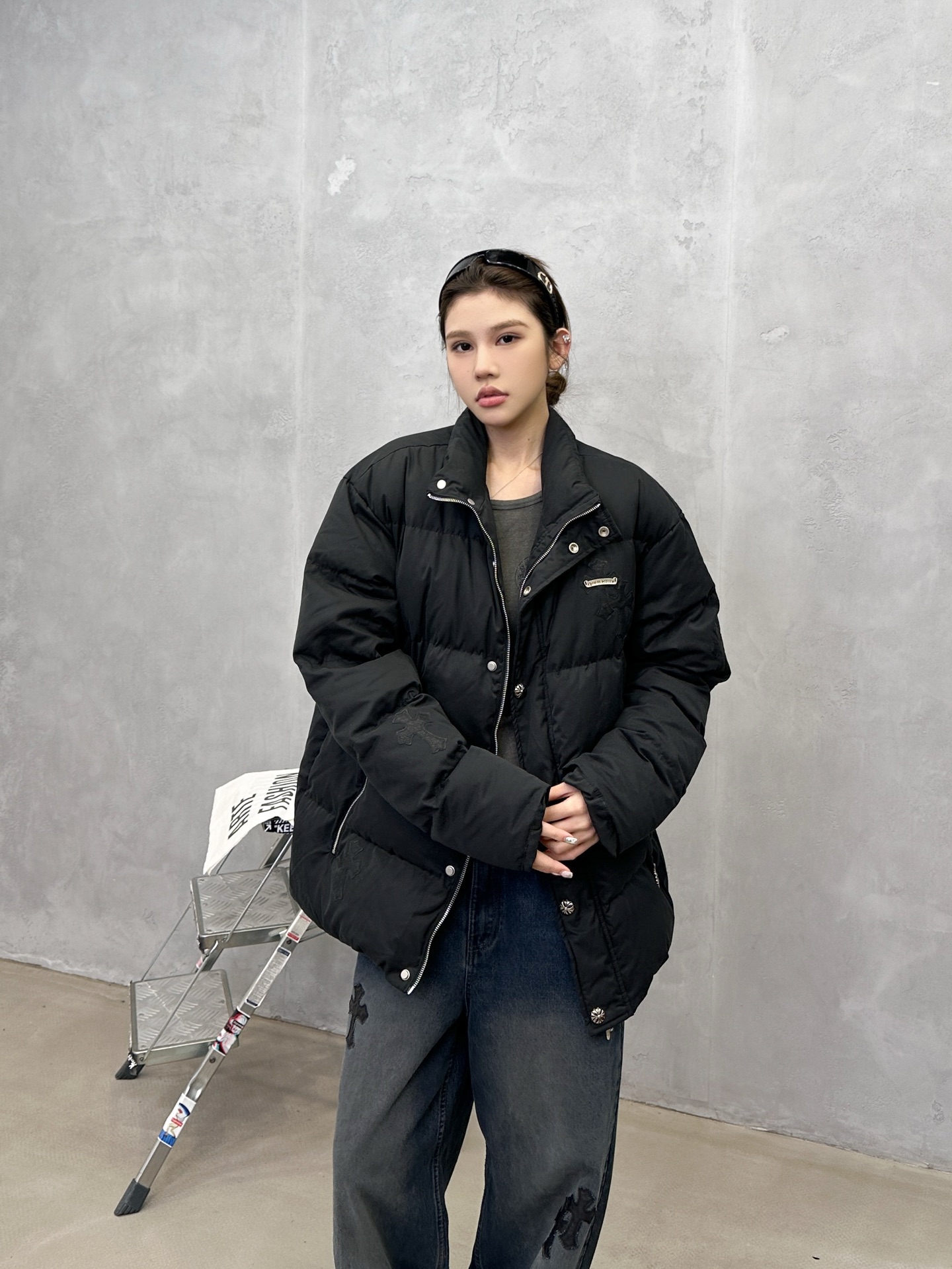 NO:590521,Chrome Hearts | New down jacket, classic handmade cross mark, 90 white goose down filling, casual fashion, size sml,, chrome hearts, down jacket, alexander wang19860909克罗心 ｜ 新款羽绒服,经典手工十字标,90白鹅绒填充,休闲时尚,尺码sml,,chrome hearts,down jacket,alexander wang,Women's clothing