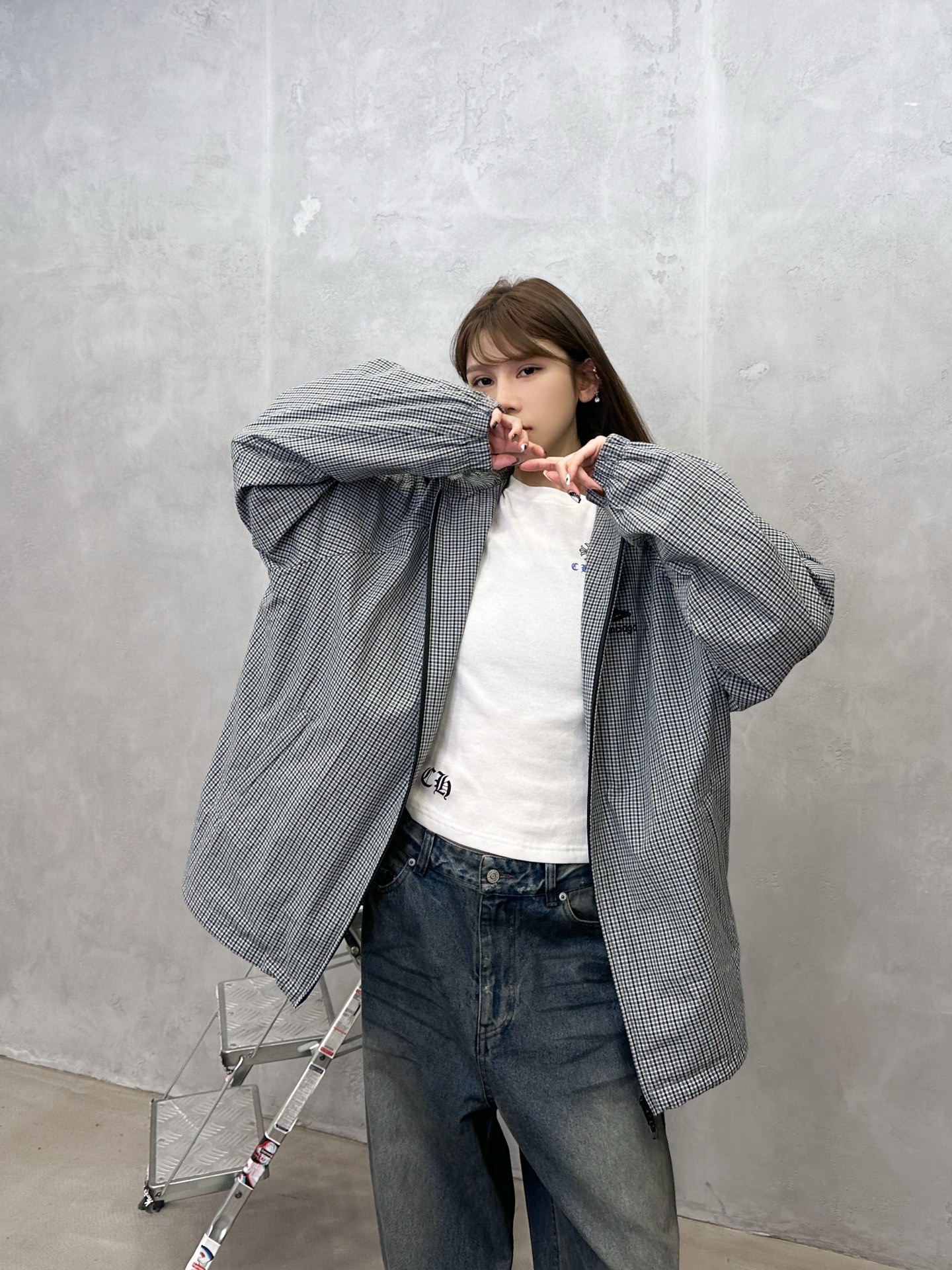 NO:621576,Paris | New casual jacket, branded custom-woven cotton and linen yarn-dyed plaid fabric, classic embroidered logo on the front and back, double-layer structure casual style, same style for men and women, sizes sml,, jackets & coats, alexander wang19860909巴黎 ｜ 新款休闲外套,品牌定织棉麻色织格子面料,前后经典刺绣标,双层结构休闲款式,男女同款,尺码sml,,jackets & coats,alexander wang,Women's clothing