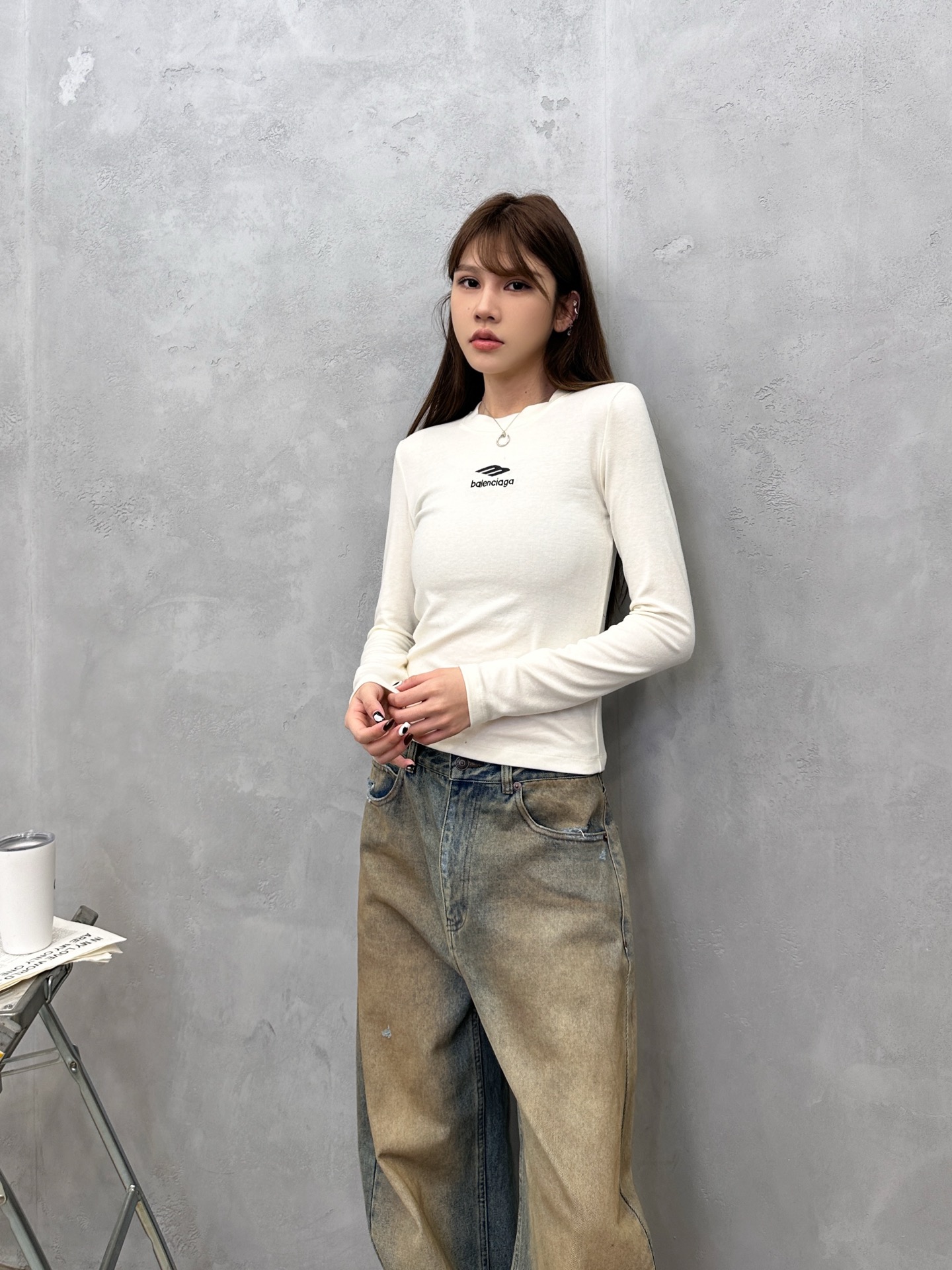 NO:621964,Paris | New long-sleeved bottoming, classic embroidered logo, warm cotton fabric, casual fashion, size sml,, alexander wang19860909巴黎 ｜ 新款长袖打底,经典刺绣标,保暖棉面料,休闲时尚,尺码sml,,alexander wang,Women's clothing