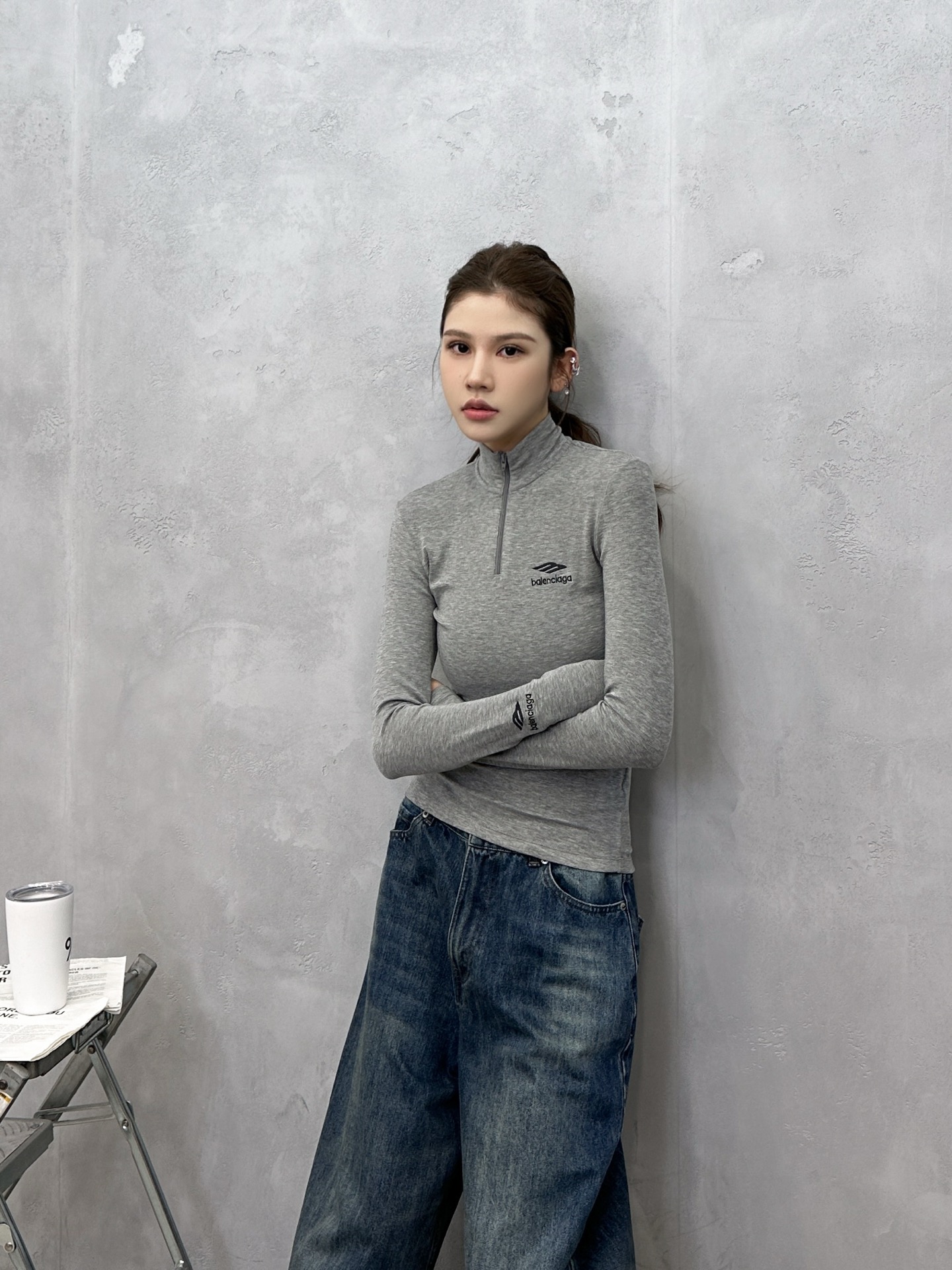 NO:623109,Paris | New long-sleeved base layer, Tencel wool blended warm fabric imported from Japan, classic embroidery logos all over the body, casual and fashionable, size sml,, alexander wang19860909巴黎 ｜ 新款长袖打底,日本进口天丝羊毛混纺保暖面料,全身多处经典刺绣标,休闲时尚,尺码sml,,alexander wang,Women's clothing