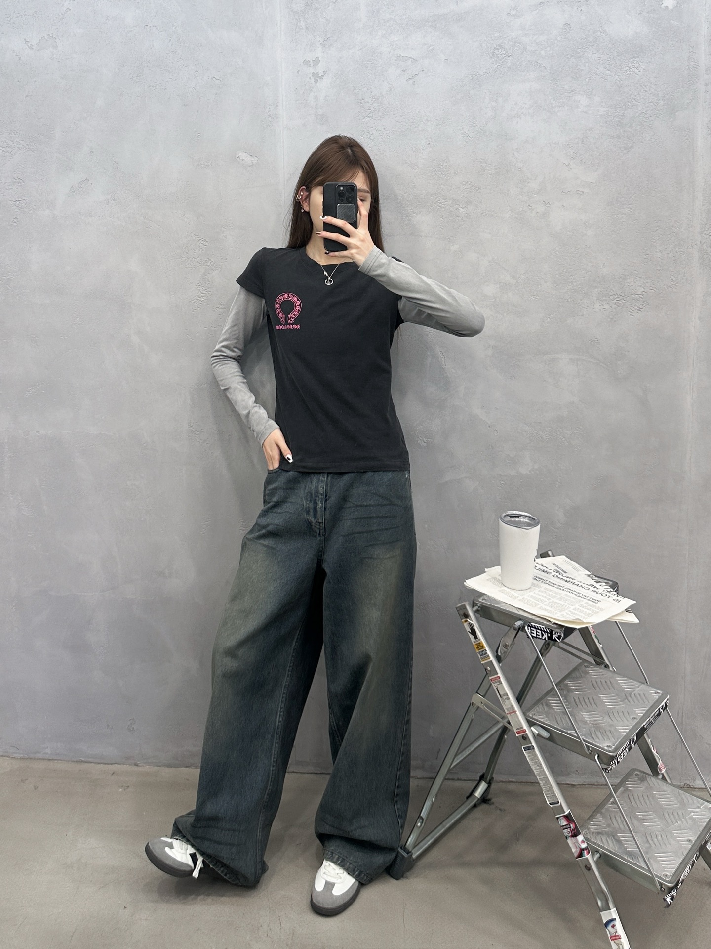 NO:650284,Chrome Hearts ｜ New long-sleeved T-shirt, ready-to-wear washed and fried printing process, classic fake two-piece style, casual fashion, size sml,, chrome hearts, alexander wang19860909克罗心 ｜ 新款长袖t,成衣洗水炒色印花工艺,经典假两件款式,休闲时尚,尺码sml,,chrome hearts,alexander wang,Women's clothing