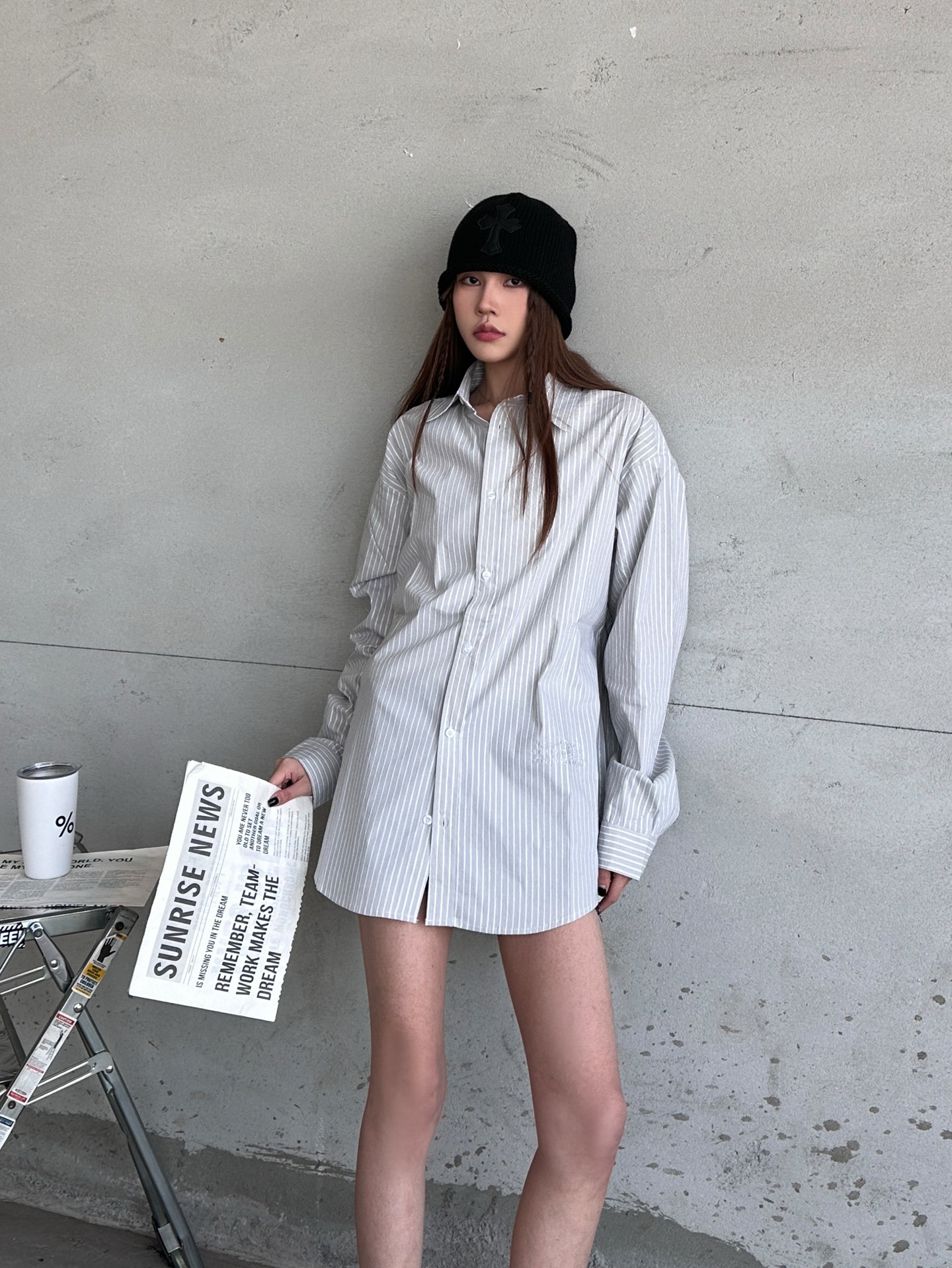 NO:731738,mm6 | New striped shirt, striped craftsmanship, high-density cotton fabric imported from Japan, same style for men and women, size sml, masion margiela,19860909mm6 ｜ 新款条纹衬衣,条纹工艺,日本进口高密棉面料,男女同款,尺码sml,,masion margiela,,Women's clothing