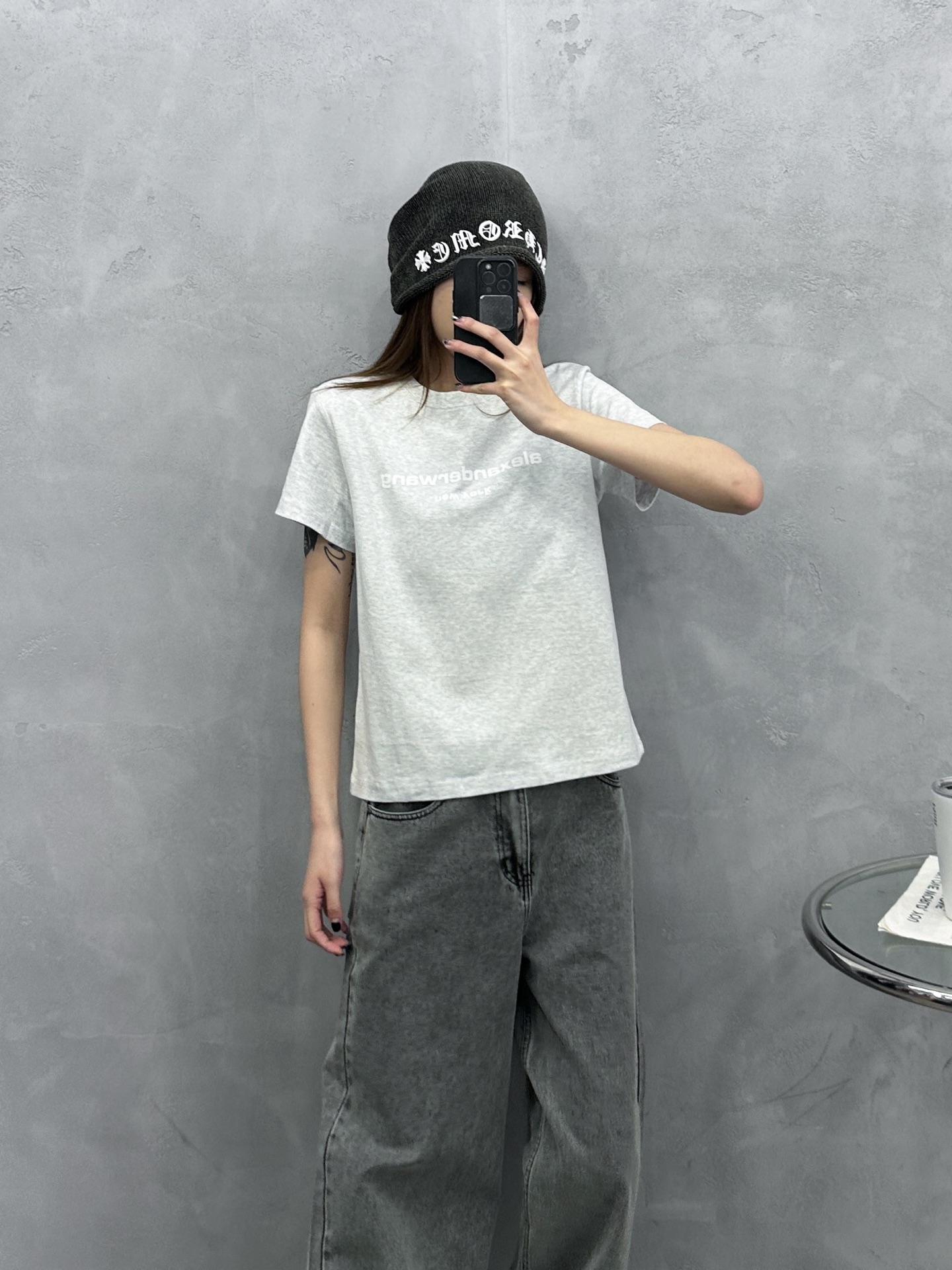 NO:733085,King | New short-sleeved T-shirt, ready-to-wear washed and foamed printing process, casual fashion, size sml,, alexander wang, T-shirt,19860909大王 ｜ 新款短袖t,成衣洗水加发泡印花工艺,休闲时尚,尺码sml,,alexander wang,T-shirt,,Women's clothing