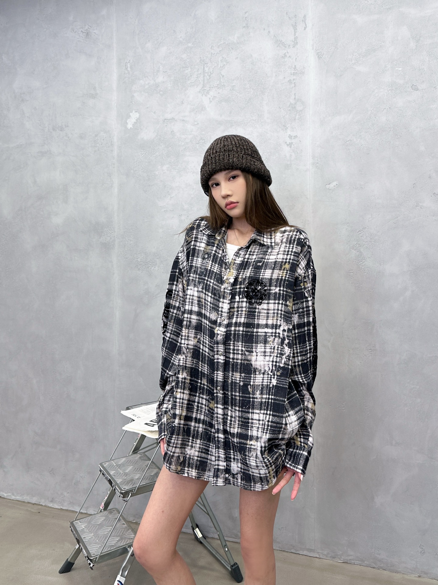 NO:738729,Chrome Hearts ｜ New shirts, ready-to-wear washed and multi-place flocking printing and gray fabric printing process, same style for men and women, size sml,,chrome hearts,19860909克罗心 ｜ 新款衬衣,成衣洗水多处植绒印花加坯布印花工艺,男女同款,尺码sml,,chrome hearts,,Women's clothing