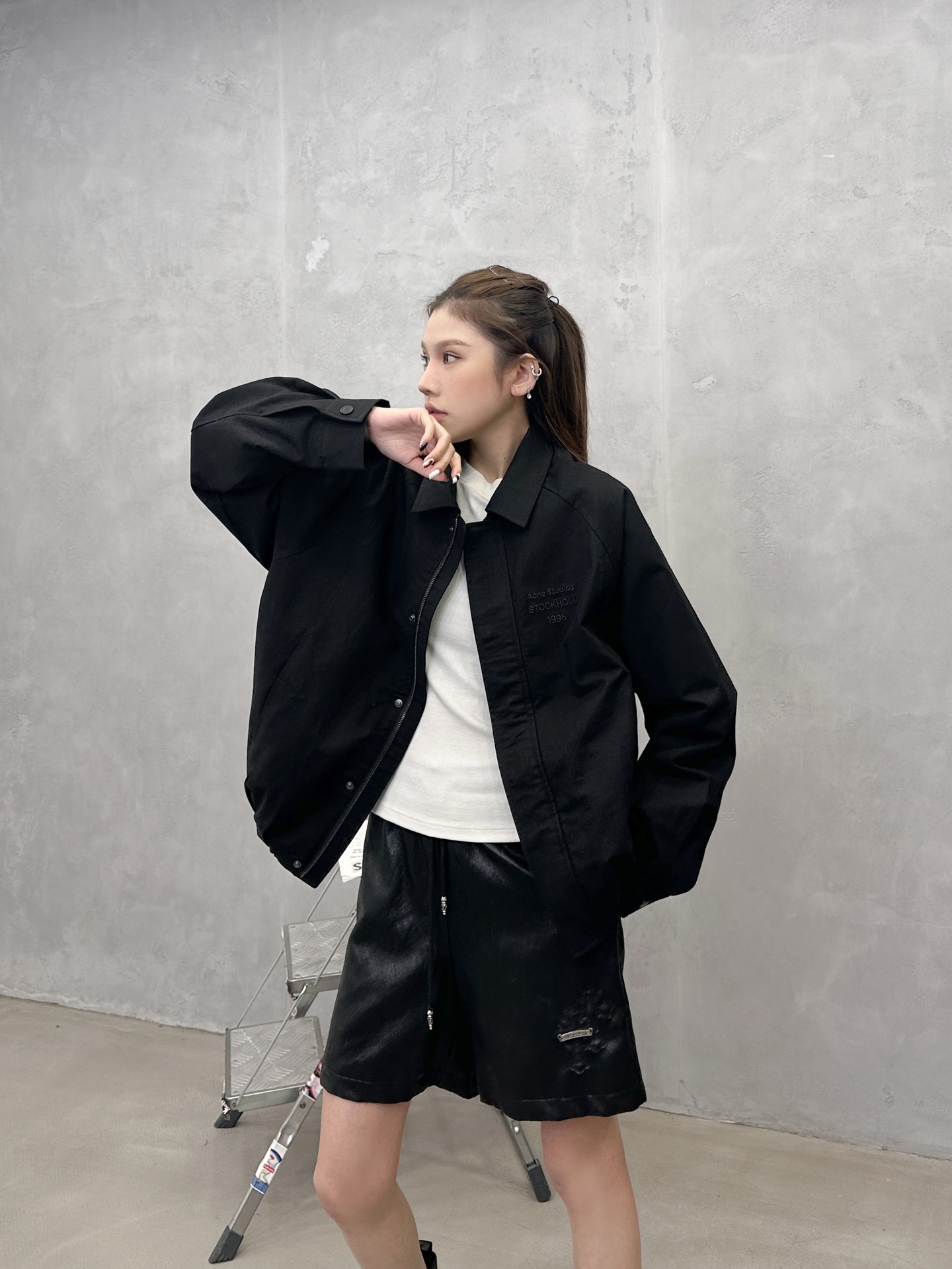 NO:740660,Acne | New casual jacket, ready-to-wear washed with classic embroidered logo, double-layer style workmanship, casual and fashionable, size sml,,acne studios,jackets & coats,19860909Acne ｜ 新款休闲夹克,成衣洗水加经典刺绣标,双层款式做工,休闲时尚,尺码sml,,acne studios,jackets & coats,,Women's clothing