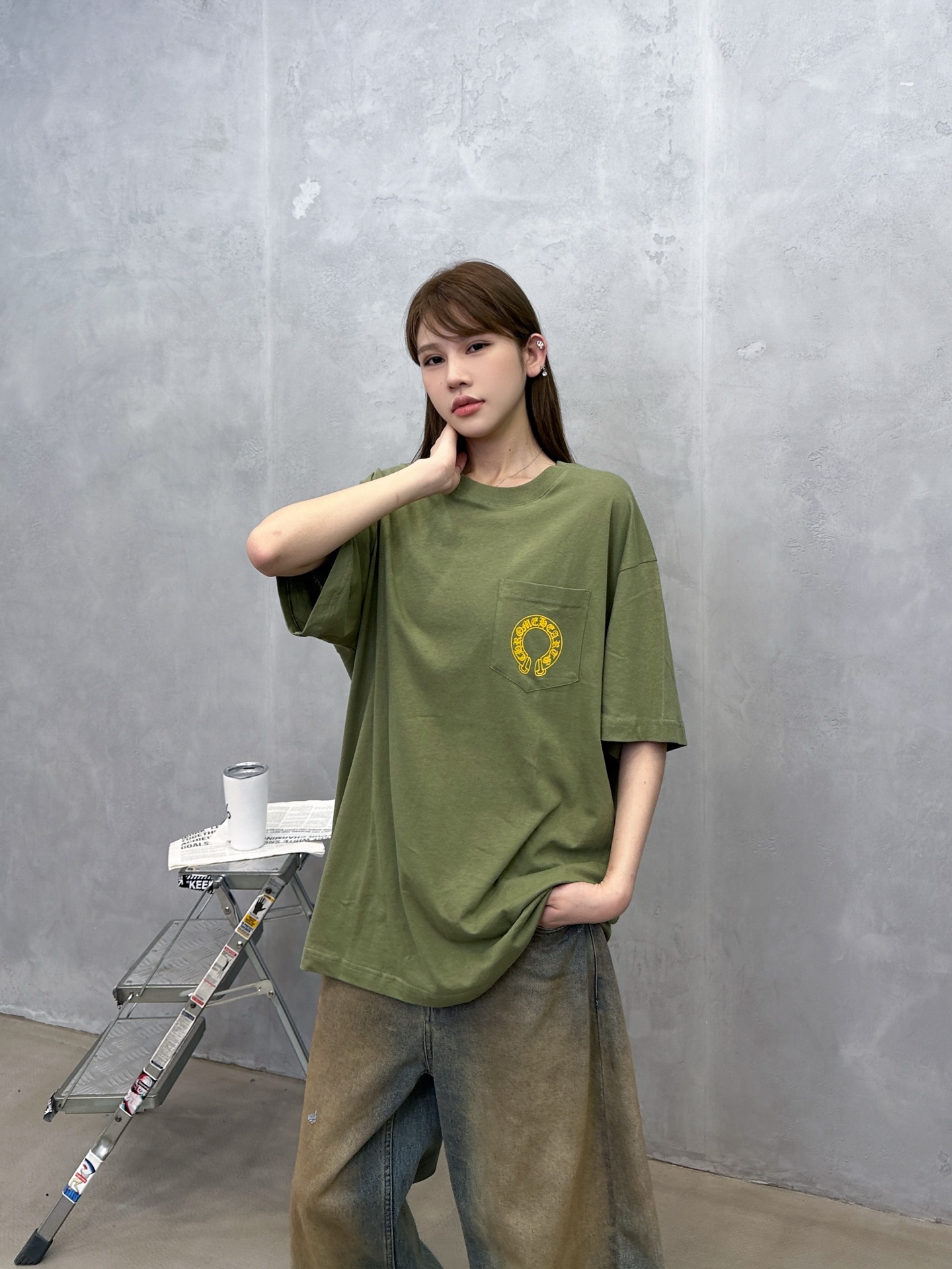 NO:747974,Chrome Hearts | New short-sleeved t-shirt, washed with 4 places of flocking printing, linen cotton fabric imported from Japan, same style for men and women, size sml,, chrome hearts, T-shirt,19860909克罗心 ｜ 新款短袖t,成衣洗水加4处植绒印花工艺,日本进口亚麻棉面料,男女同款,尺码sml,,chrome hearts,T-shirt,,Women's clothing