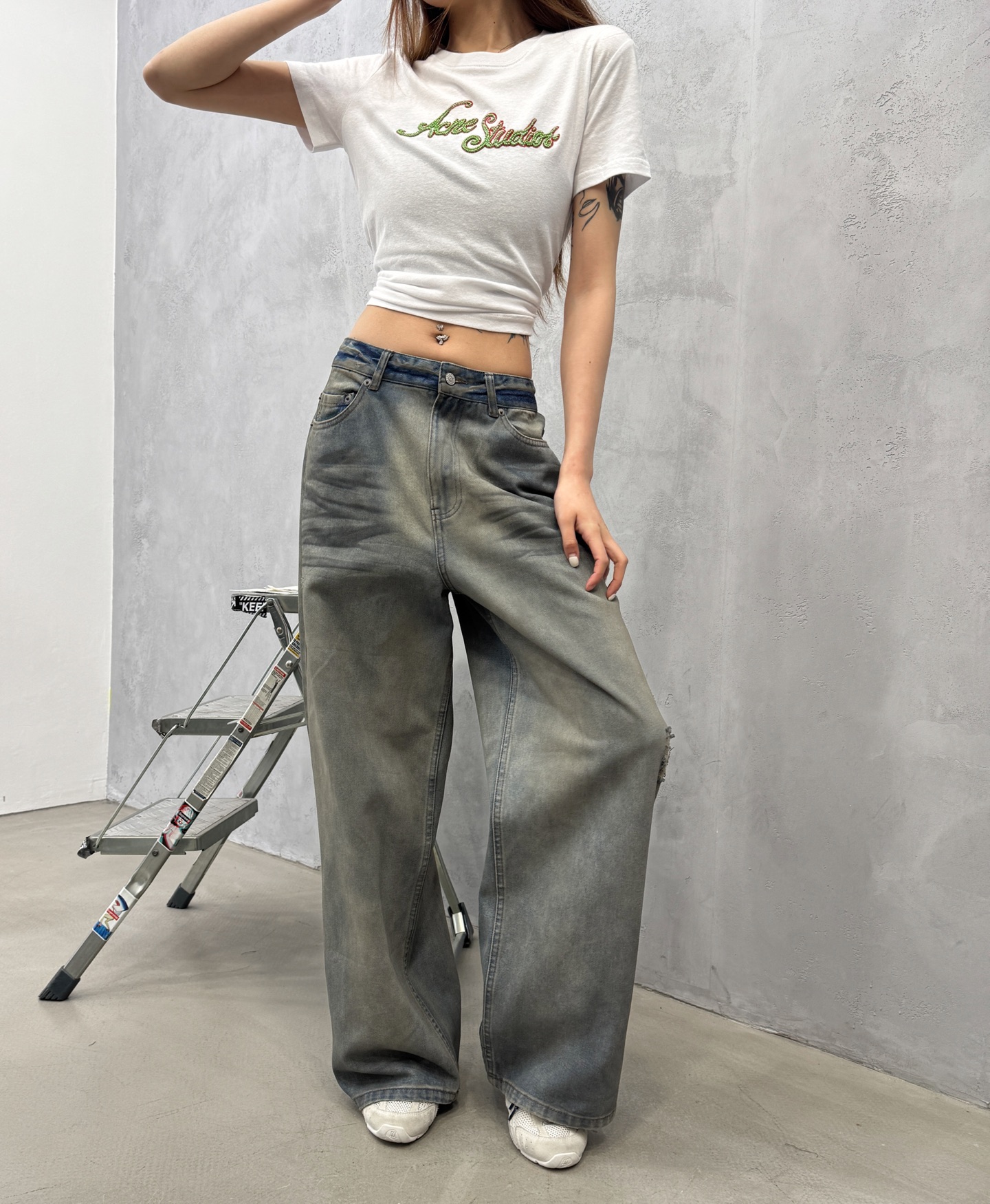 NO:748744,Acne | New jeans, ready-to-wear washed and worn, fashionable and casual, size sml,,acne studios,jeans,19860909Acne ｜ 新款牛仔裤,成衣洗水喷色磨破工艺,时尚休闲,尺码sml,,acne studios,jeans,,Women's clothing