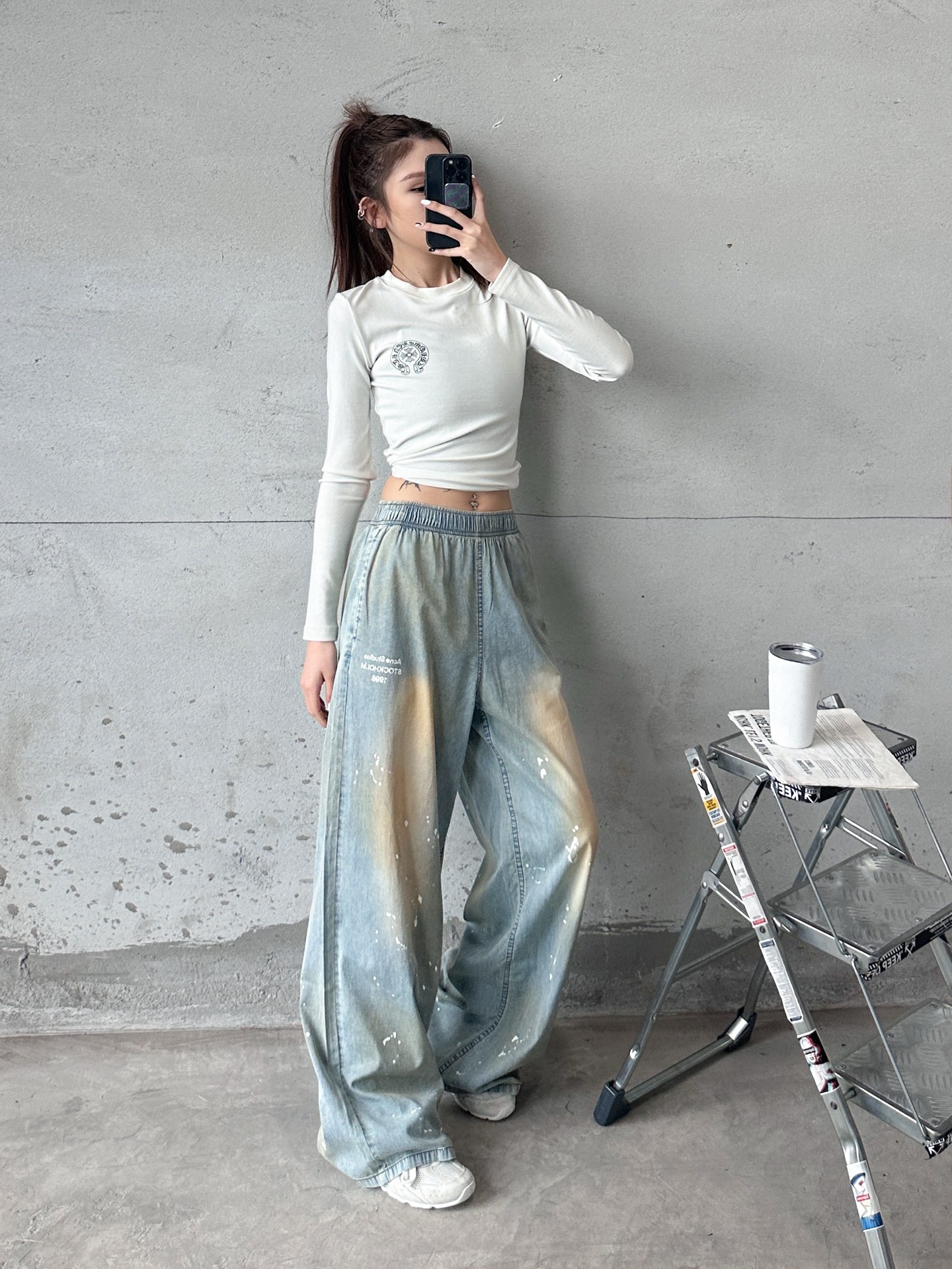 NO:748795,Acne | New casual jeans, ready-to-wear washed and color-sprayed mud acrylic overlay technology, casual fashion, size sml,,acne studios,jeans,19860909Acne ｜ 新款休闲牛仔裤,成衣洗水喷色泥浆丙烯叠加工艺,休闲时尚,尺码sml,,acne studios,jeans,,Women's clothing