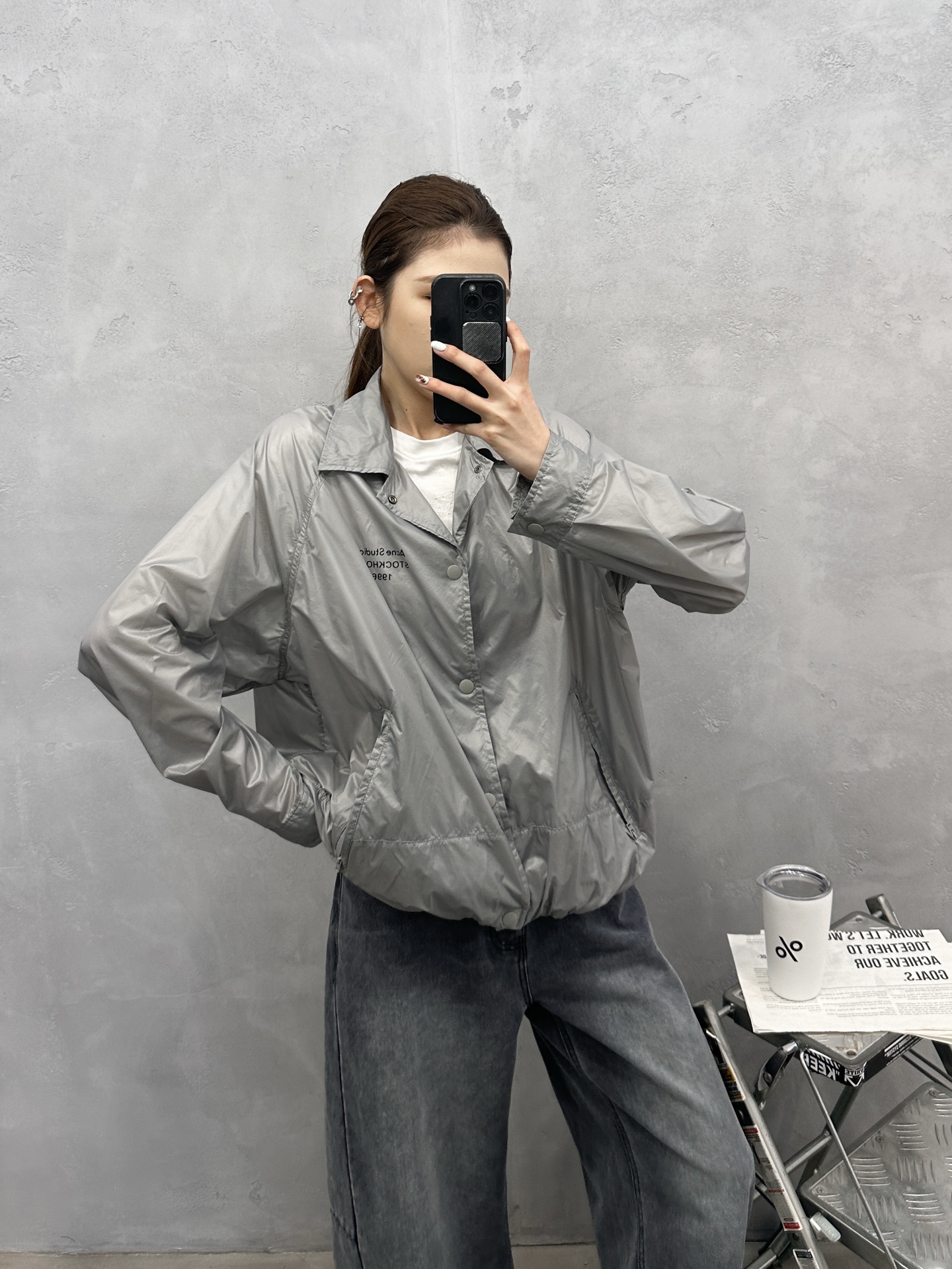 NO:750602,Acne | New thin windbreaker jacket, specially coated high-density windbreaker fabric, classic printed logo on the front and back, same style for men and women, size sml,,acne studios,jackets & coats,19860909Acne ｜ 新款薄风衣外套,特殊涂层高密风衣面料,前后经典印花标,男女同款,尺码sml,,acne studios,jackets & coats,,Women's clothing