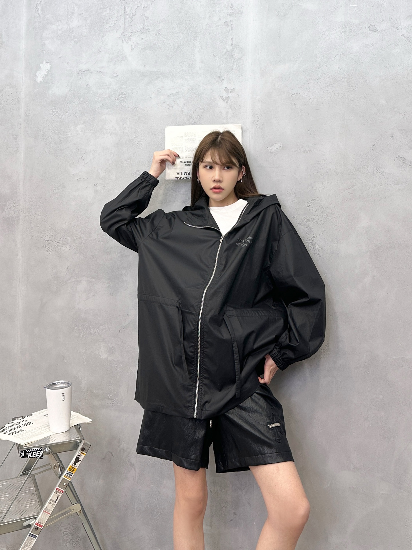 NO:752458,Acne | New casual thin windbreaker, ready-to-wear washing and softening process, classic front and back printing, high-density coated fabric imported from Japan, casual and fashionable, size sml,,acne studios,19860909Acne ｜ 新款休闲薄风衣,成衣洗水加软工艺,前后经典印花,日本进口高密涂层面料,休闲时尚,尺码sml,,acne studios,,Women's clothing