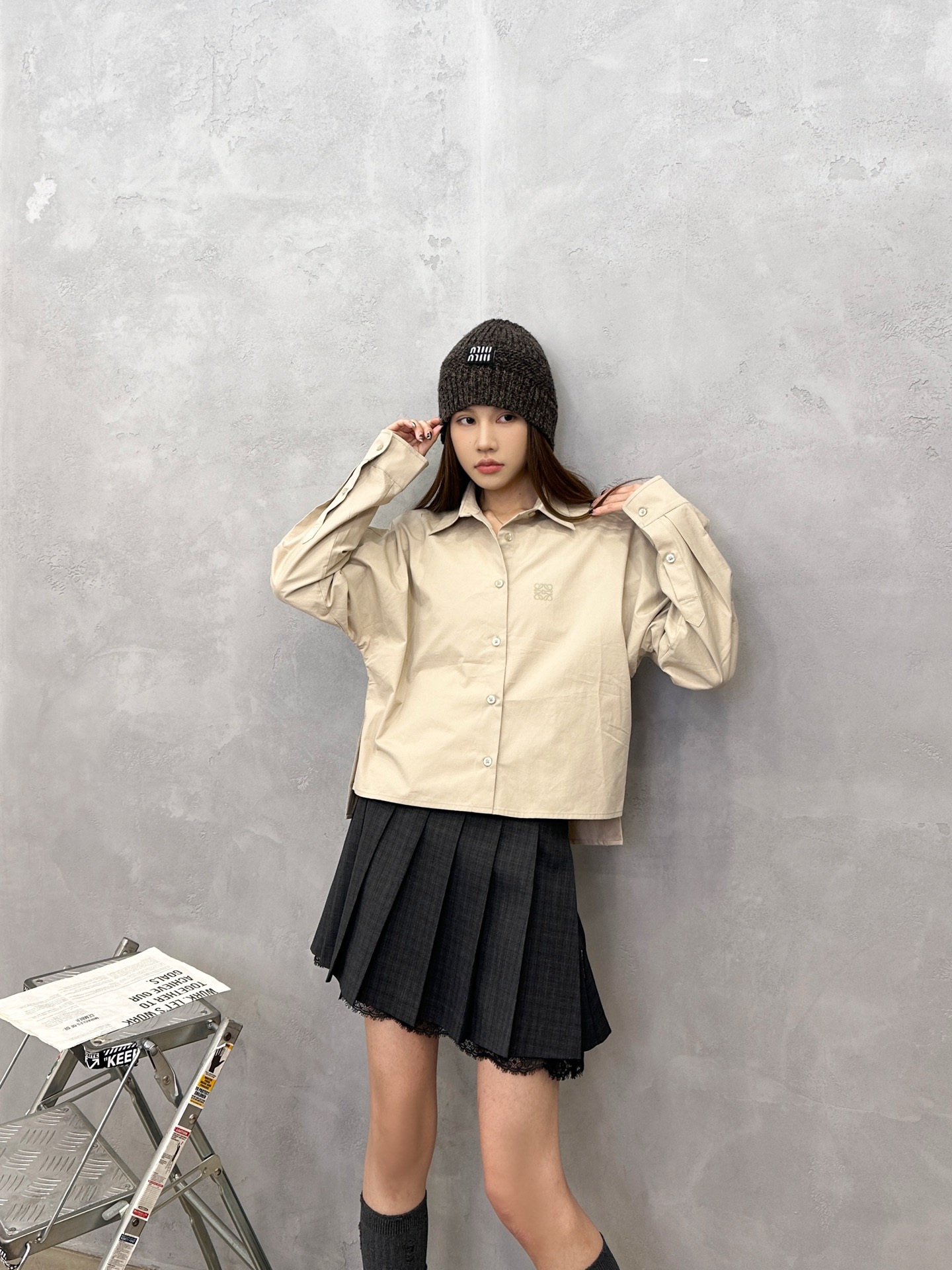 NO:752460,Loewe ｜ New casual shirt jacket, ready-to-wear washed and softened, classic embroidered logo, imported high-density cotton fabric, fashionable structure style, casual fashion, size sml,,loewe,jackets & coats,19860909Loewe ｜ 新款休闲衬衣外套,成衣洗水加软工艺,经典刺绣标,进口高密全棉面料,时尚结构款式,休闲时尚,尺码sml,,loewe,jackets & coats,,Women's clothing