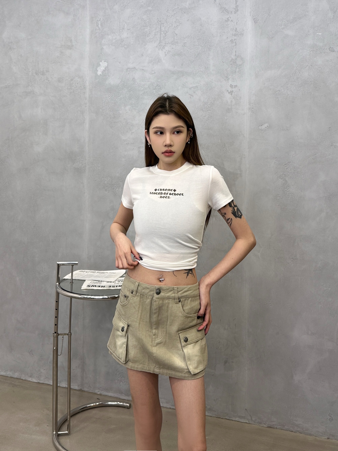 NO:790893,Chrome Hearts | New workwear skirts, ready-to-wear washing and color spraying technology, brand classic hardware buckles, cotton khaki fabric, casual fashion, size sml,,chrome hearts,skirts,19860909克罗心 ｜ 新款工装短裙,成衣洗水喷色工艺,品牌经典五金扣,全棉卡其布面料,休闲时尚,尺码sml,,chrome hearts,skirts,,Women's clothing