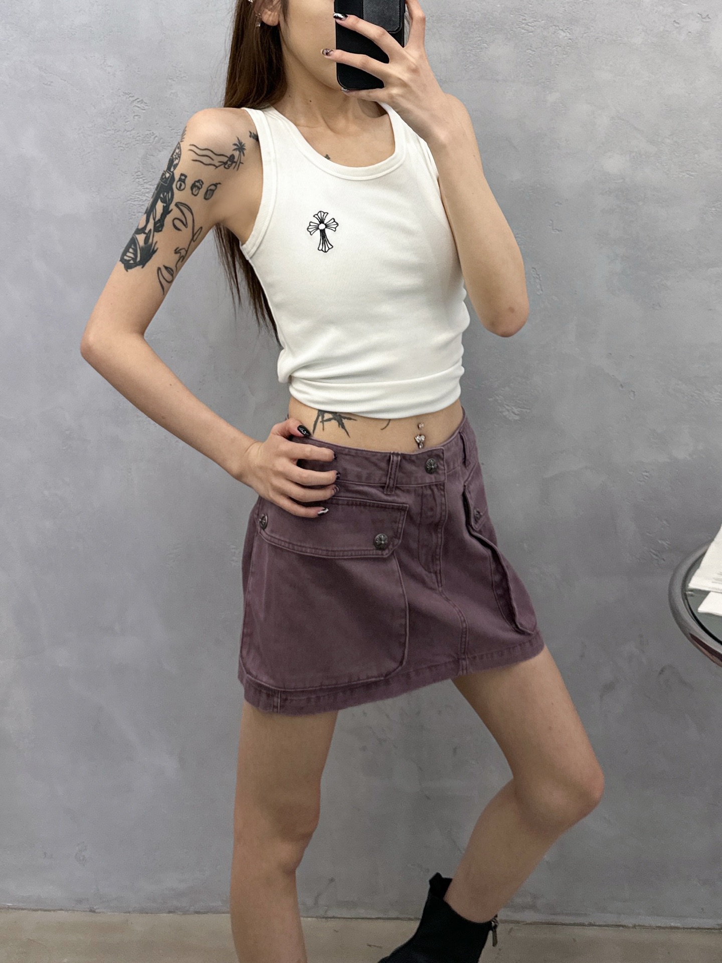 NO:790888,Chrome Hearts | New casual skirts, ready-to-wear washing and coloring process, cotton khaki fabric, fashionable and casual, size sml,,chrome hearts,skirts,19860909克罗心 ｜ 新款休闲短裙,成衣洗水炒色工艺,全棉卡其布面料,时尚休闲,尺码sml,,chrome hearts,skirts,,Women's clothing