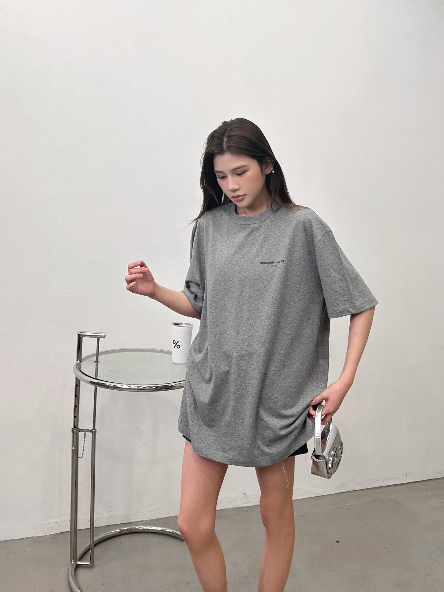 NO:798275,King | New short-sleeved t-shirt, brand classic printed logo, ready-to-wear rhinestone technology, casual fashion, size sml,, alexander wang, T-shirt,19860909大王 ｜ 新款短袖t,品牌经典印花标,成衣烫钻工艺,休闲时尚,尺码sml,,alexander wang,T-shirt,,Women's clothing