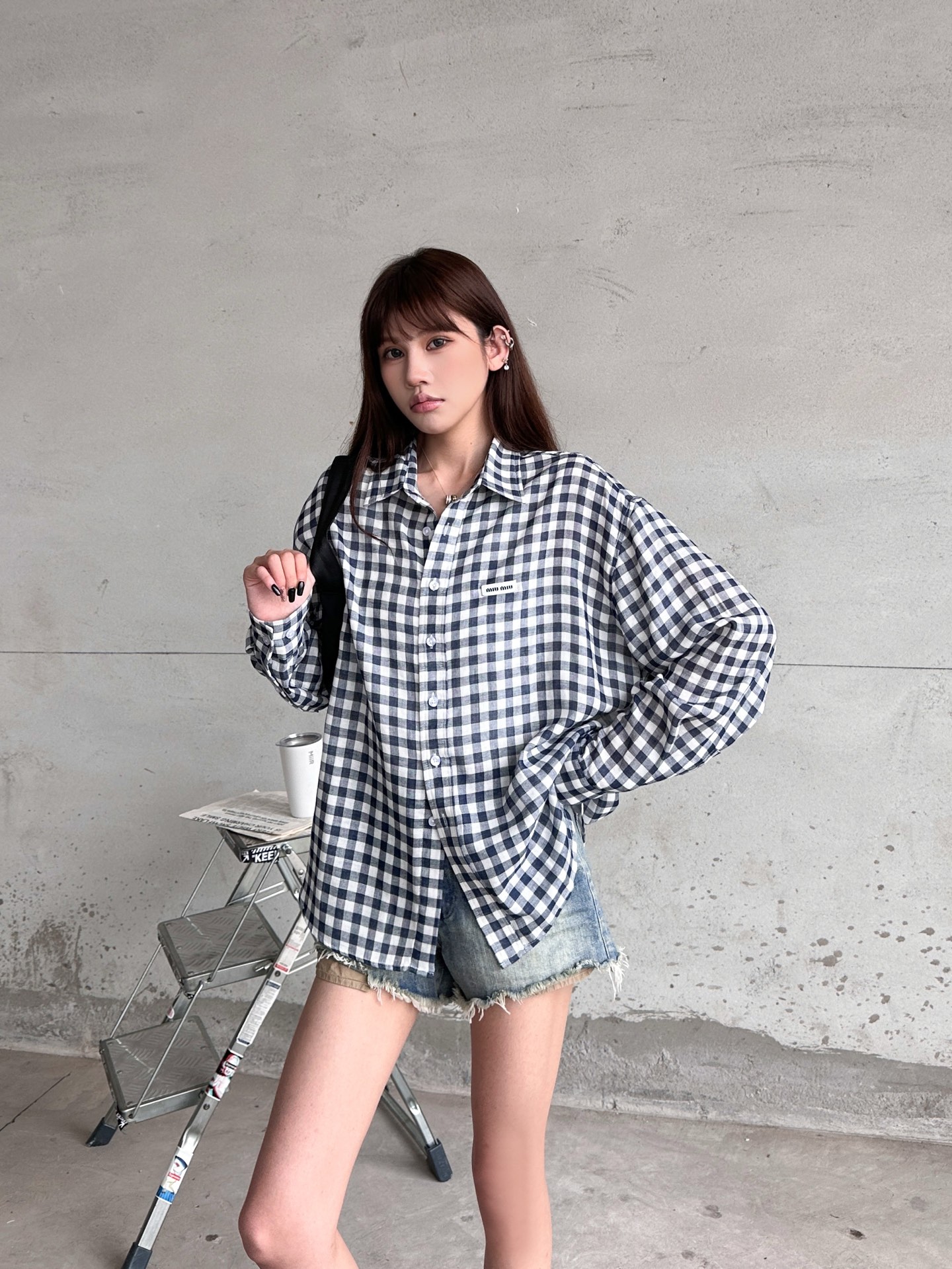 NO:804833,Acne | New casual shirts, brand classic embroidered logos, the latest plaid yarn-dyed cotton shirt fabrics, sizes sml,,acne studios,19860909Acne ｜ 新款休闲衬衣,品牌经典刺绣标,最新格纹色织全棉衬衣面料,尺码sml,,acne studios,,Women's clothing