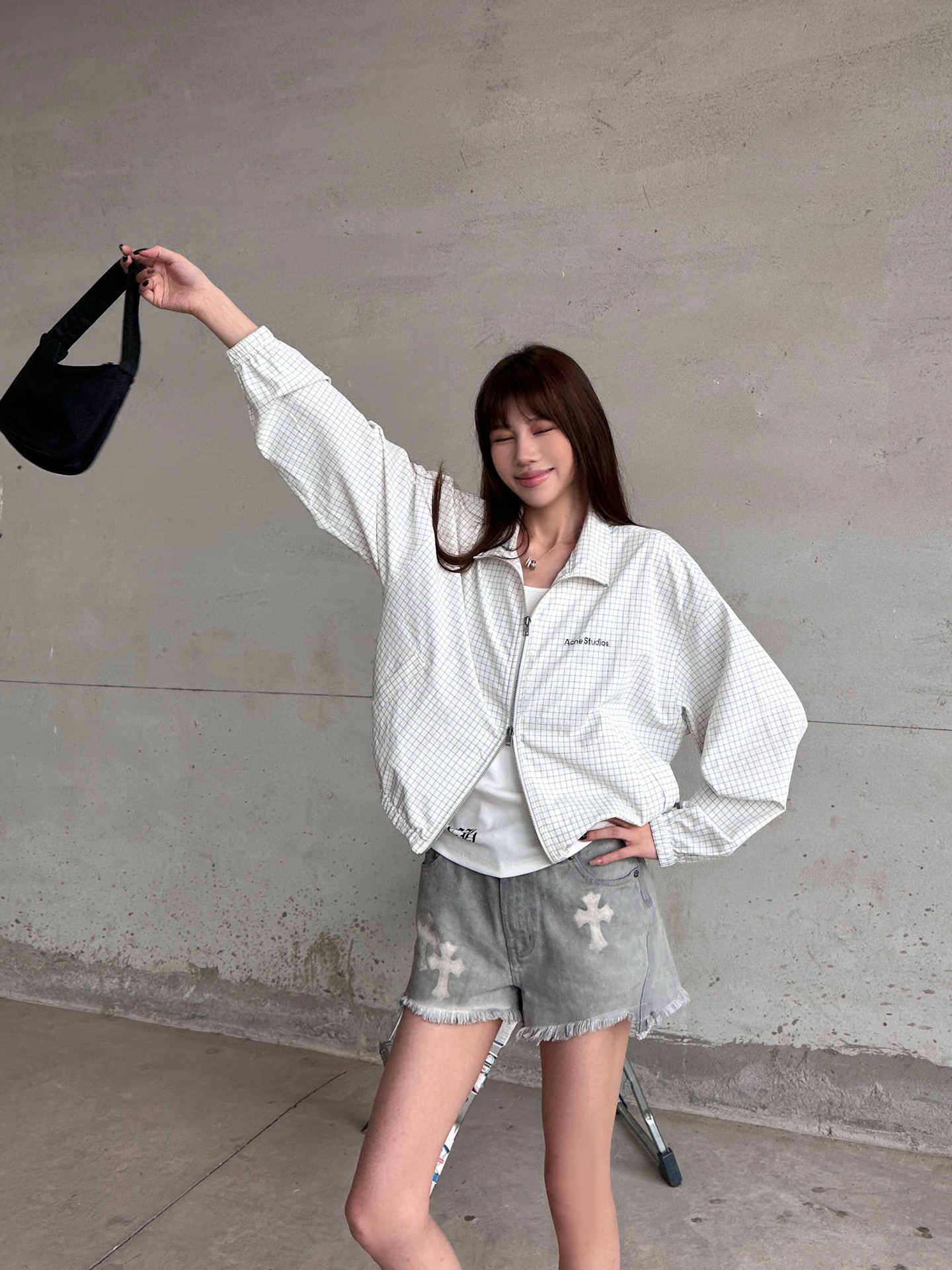 NO:804843,Acne | New style windbreaker jacket, classic brand printed logo on the front and back, fabric washed and softened, custom-woven yarn-dyed plaid fabric, casual and fashionable, size sml,,acne studios,jackets & coats,19860909Acne ｜ 新款风衣夹克,前后品牌经典印花标,面料洗水加软工艺,定织色织格纹面料,休闲时尚,尺码sml,,acne studios,jackets & coats,,Women's clothing