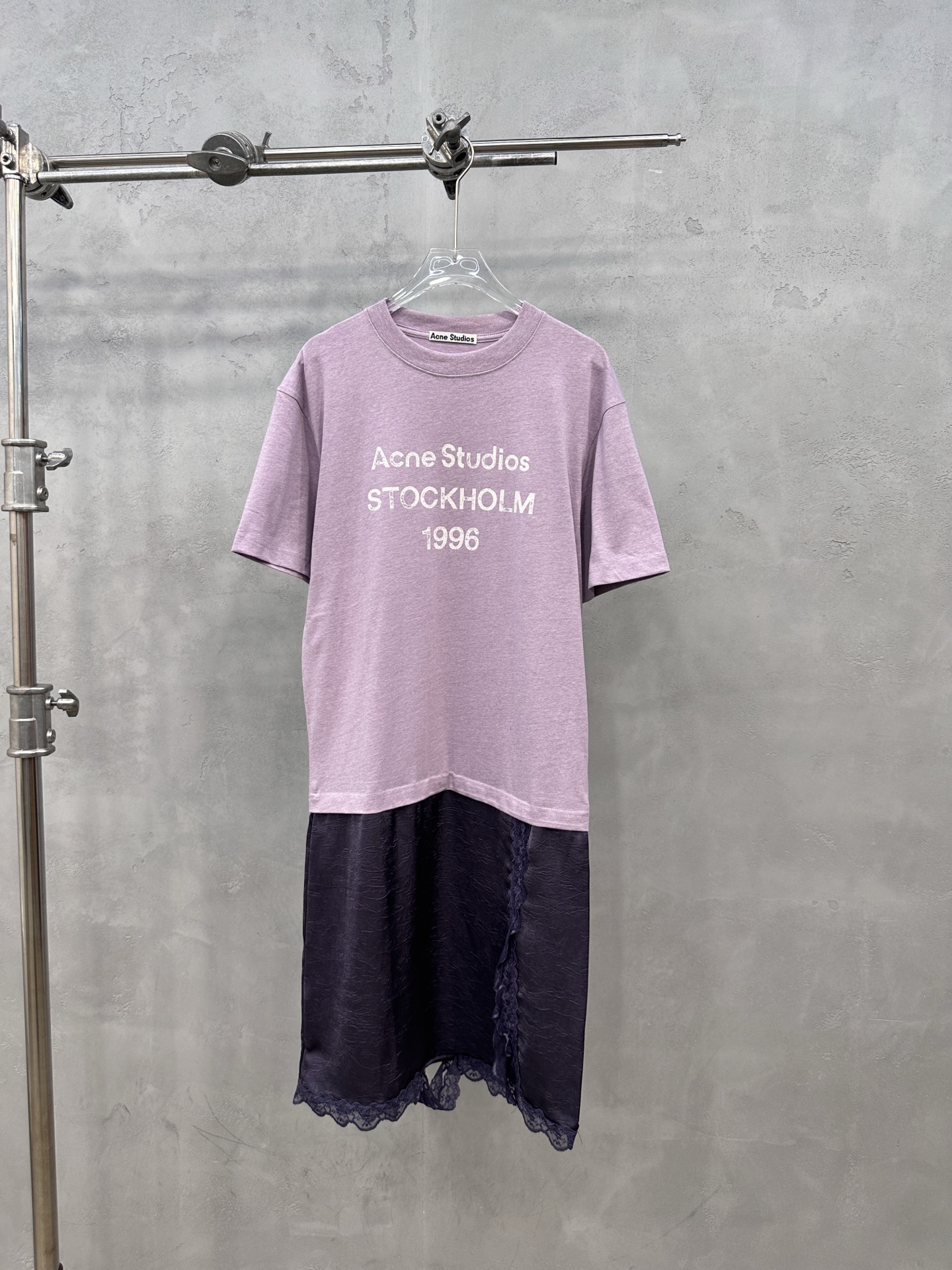 NO:841805,Acne | New style spliced ​​dress, ready-to-wear washed printing technology plus down stitch woven lace stitching work, casual fashion, size sml,,acne studios,skirts,19860909Acne ｜ 新款拼接连衣裙,成衣洗水印花工艺加上下针梭织蕾丝边拼接做工,休闲时尚,尺码sml,,acne studios,skirts,,Women's clothing