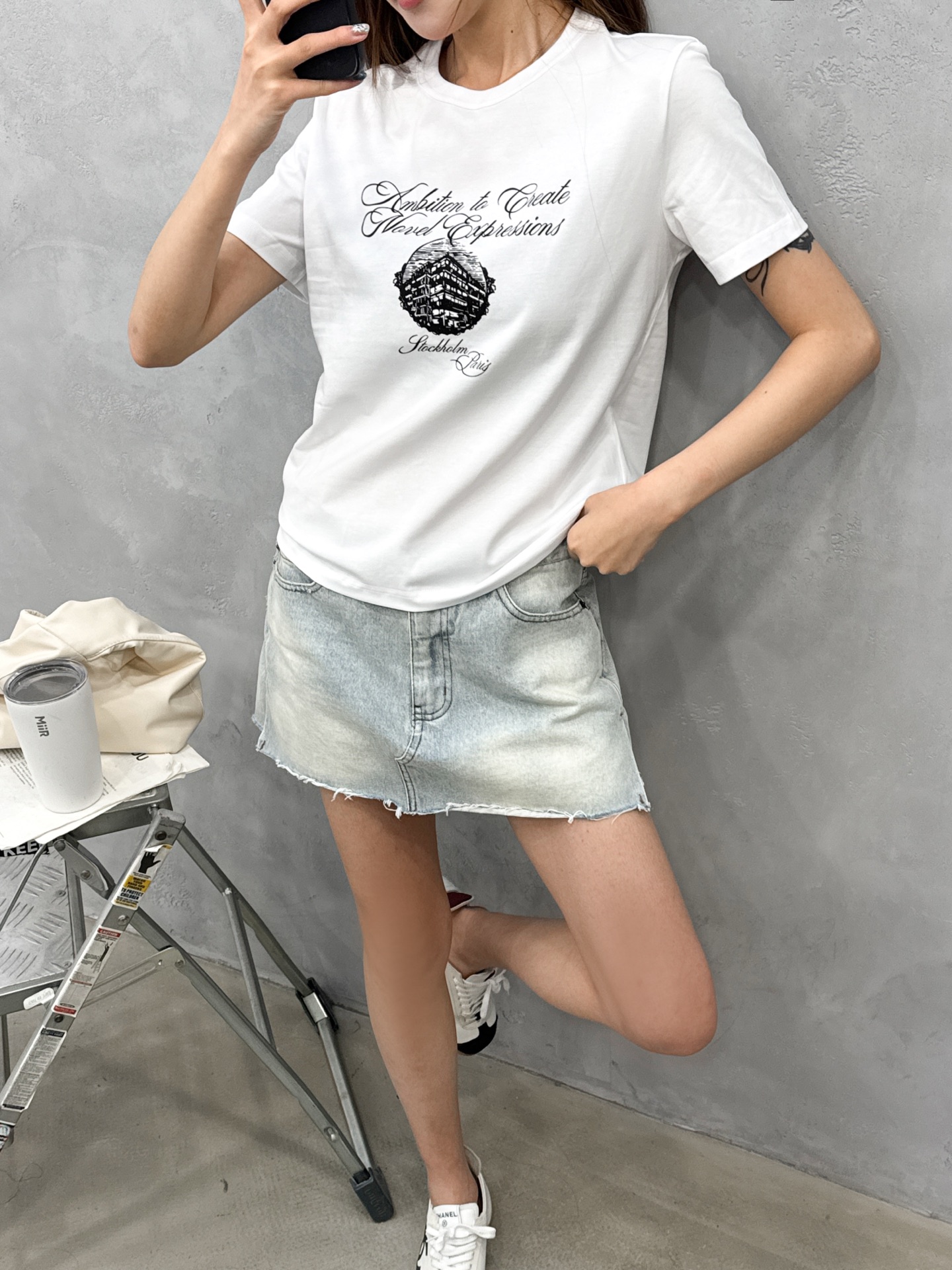 NO:932456,Acne | New short-sleeved t-shirt, ready-to-wear washed printed t-shirt, fashionable and casual, size sml,,acne studios,T-shirt,19860909Acne ｜ 新款短袖t,成衣洗水印花t,时尚休闲,尺码sml,,acne studios,T-shirt,,Women's clothing