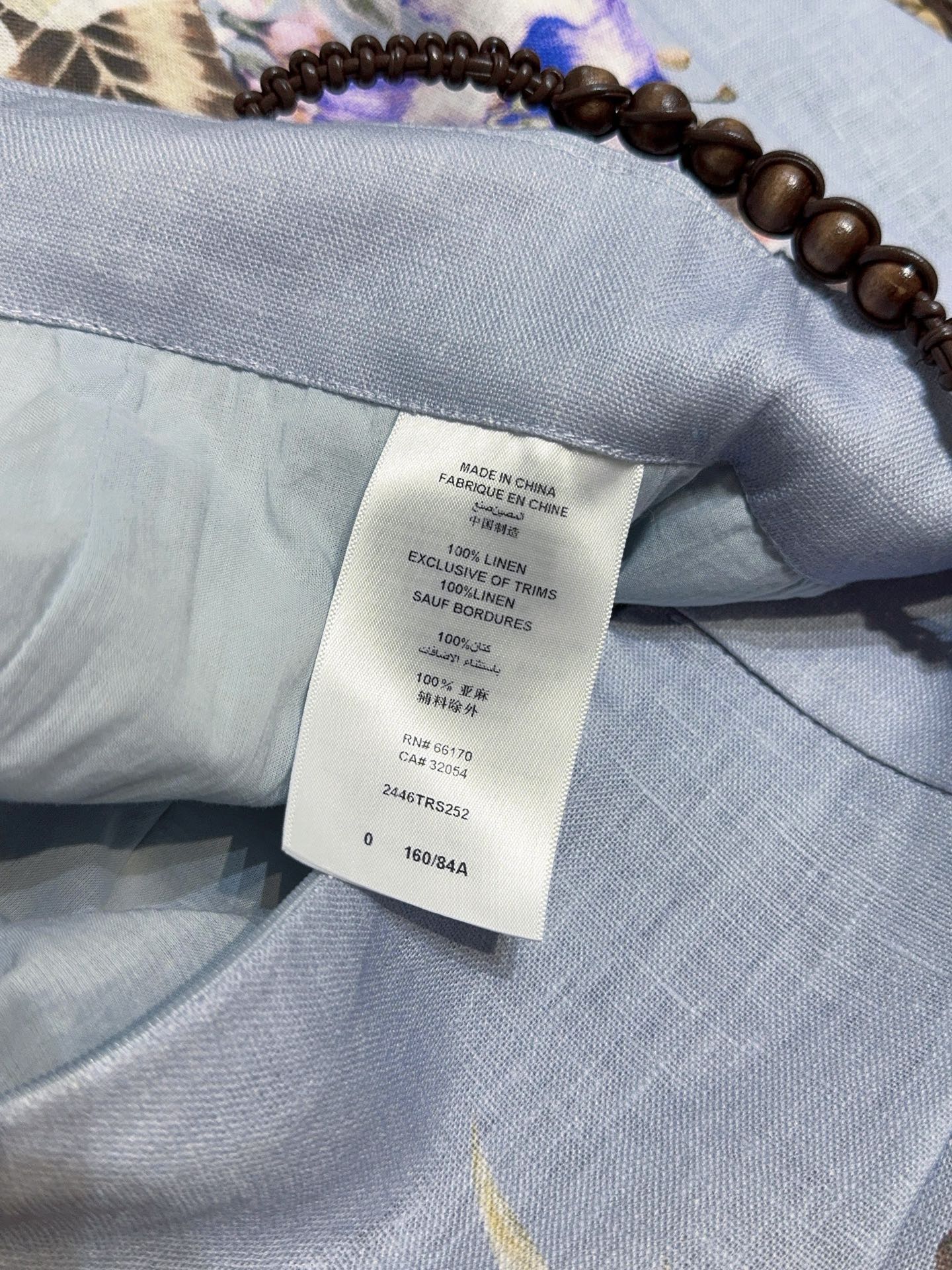 Blue Linen Shorts with Bead Belt and Hidden Zipper Design – ZIMMERA*N*N Collection - 图片 7