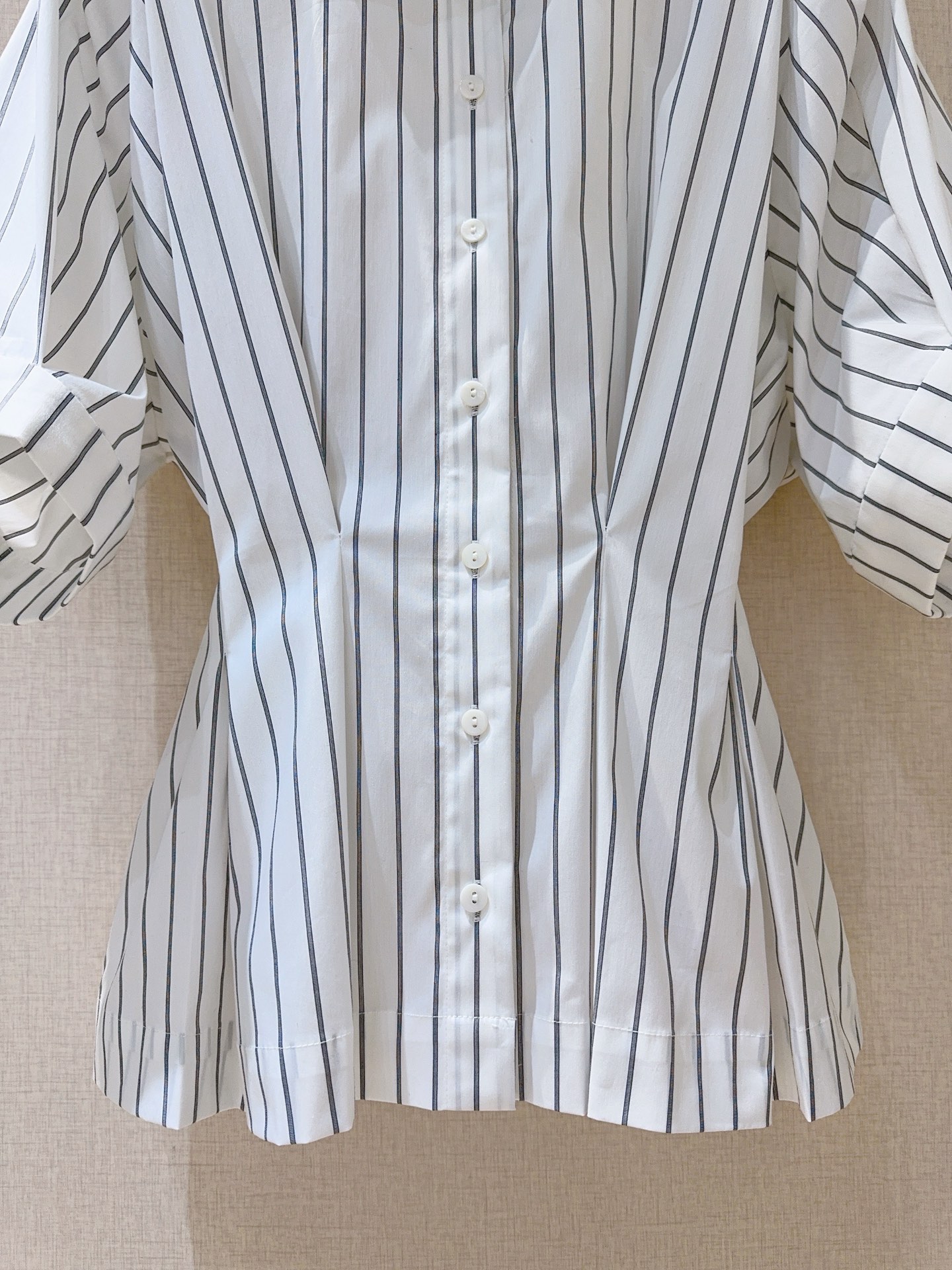 Palmer Harding Striped Tie-Waist Shirt: Short Sleeve, Slim Fit 4 i1752641554295 5645 0 2