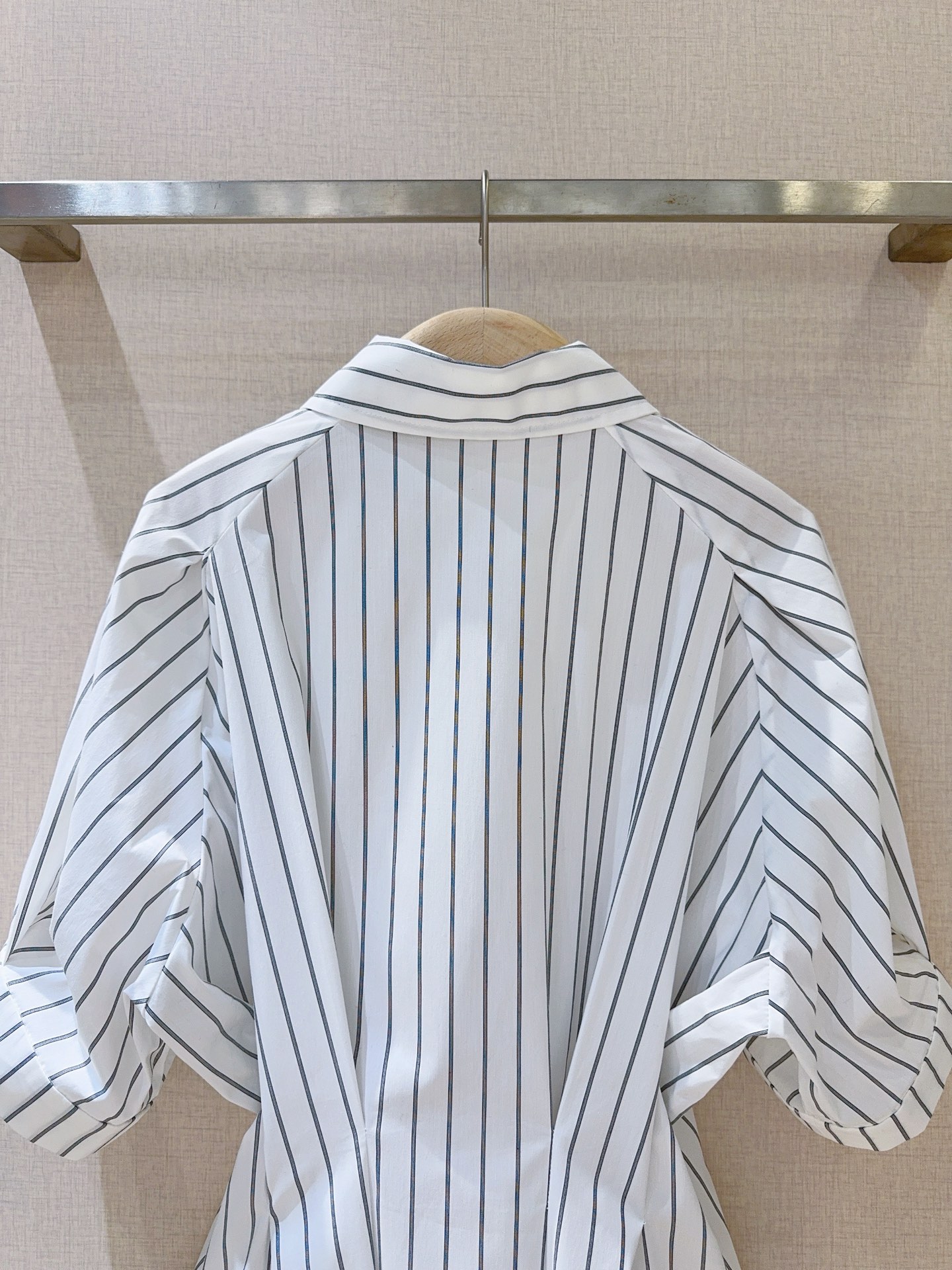 Palmer Harding Striped Tie-Waist Shirt: Short Sleeve, Slim Fit 5 i1752641556189 9057 0 4