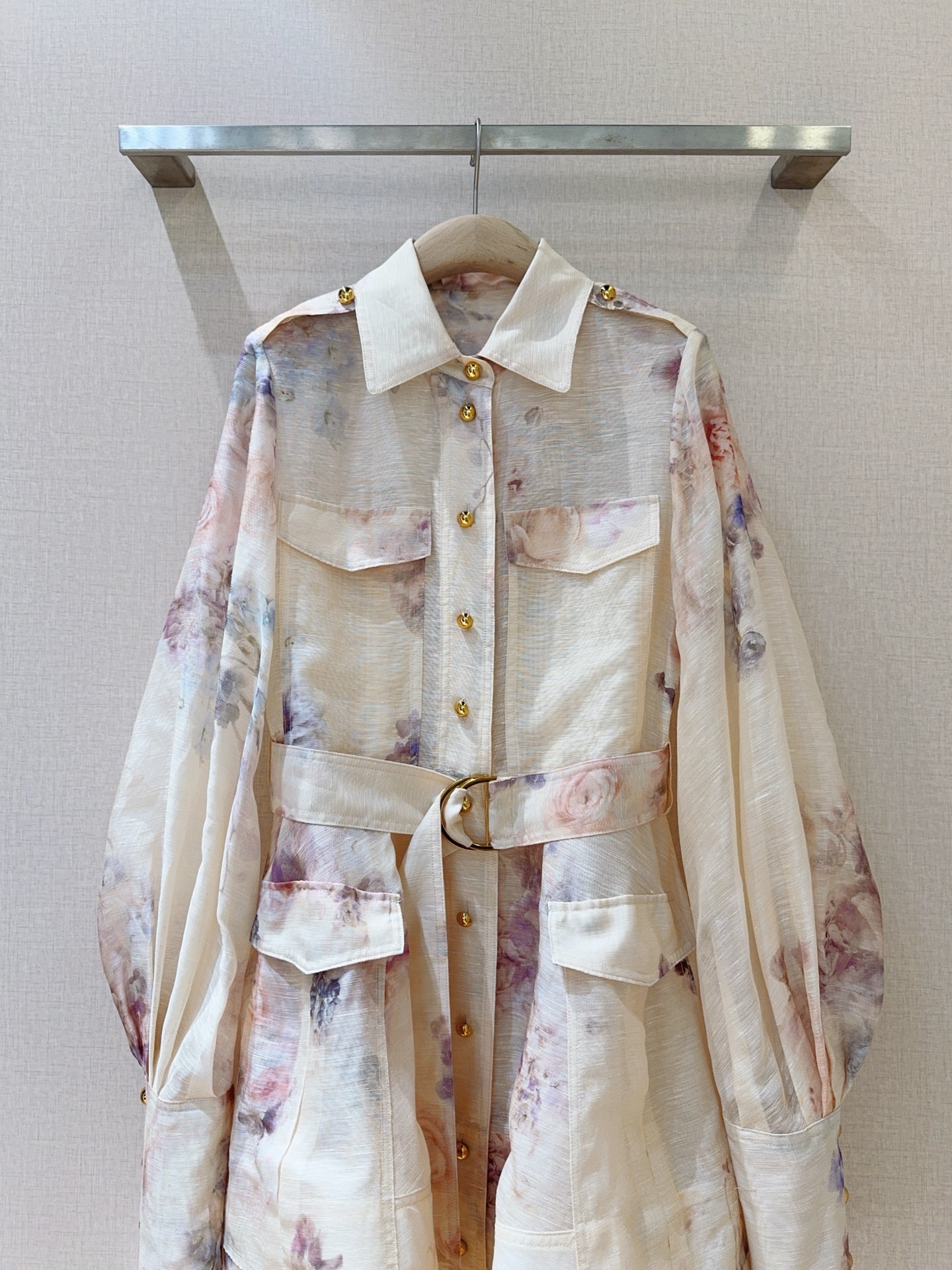 Zimmermann Floral Print Silk Linen Shirt Dress with Detachable Belt 3 i1757047581472 9226 0 1