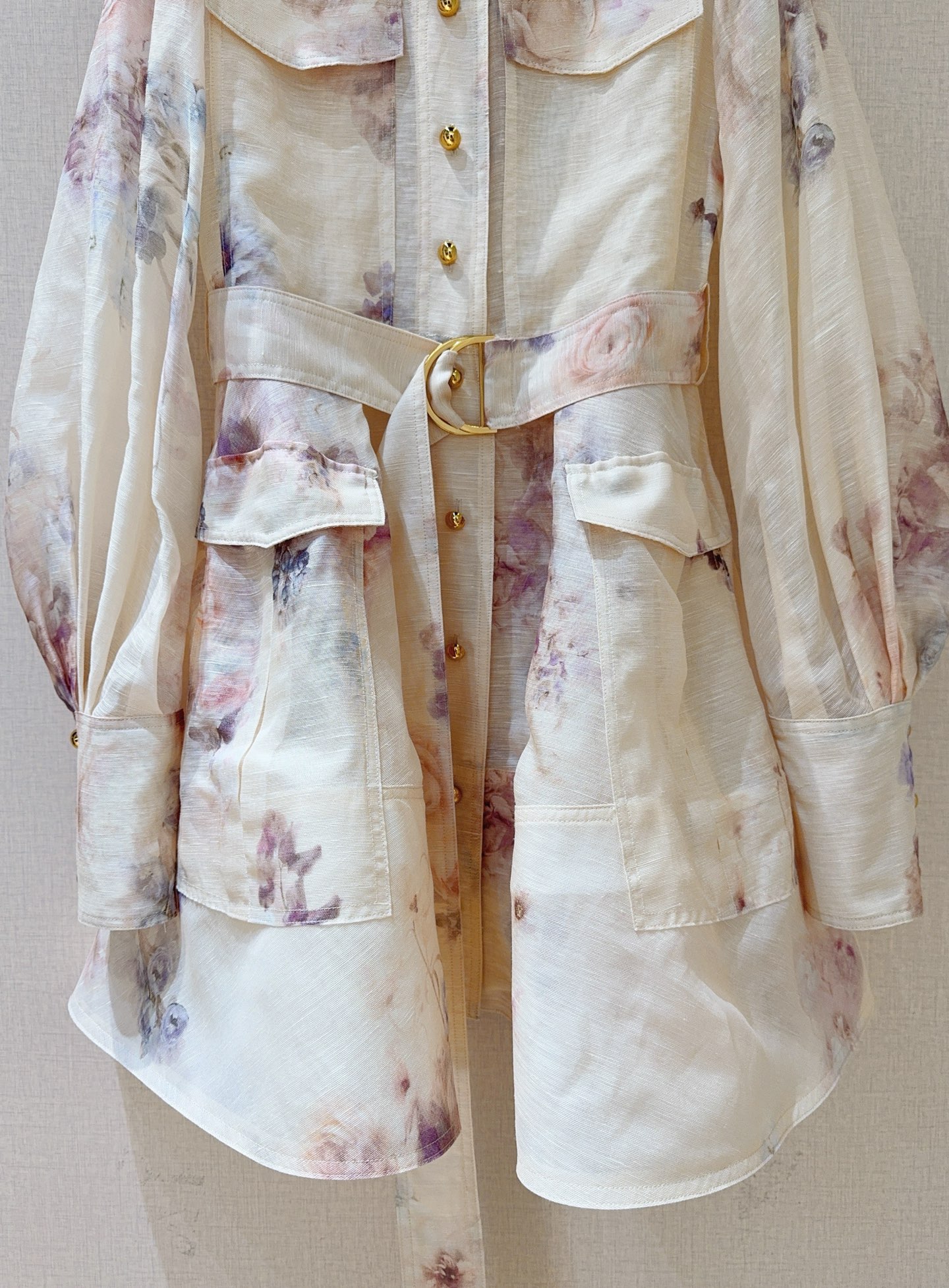 Zimmermann Floral Print Silk Linen Shirt Dress with Detachable Belt 4 i1757047581506 3378 0 2