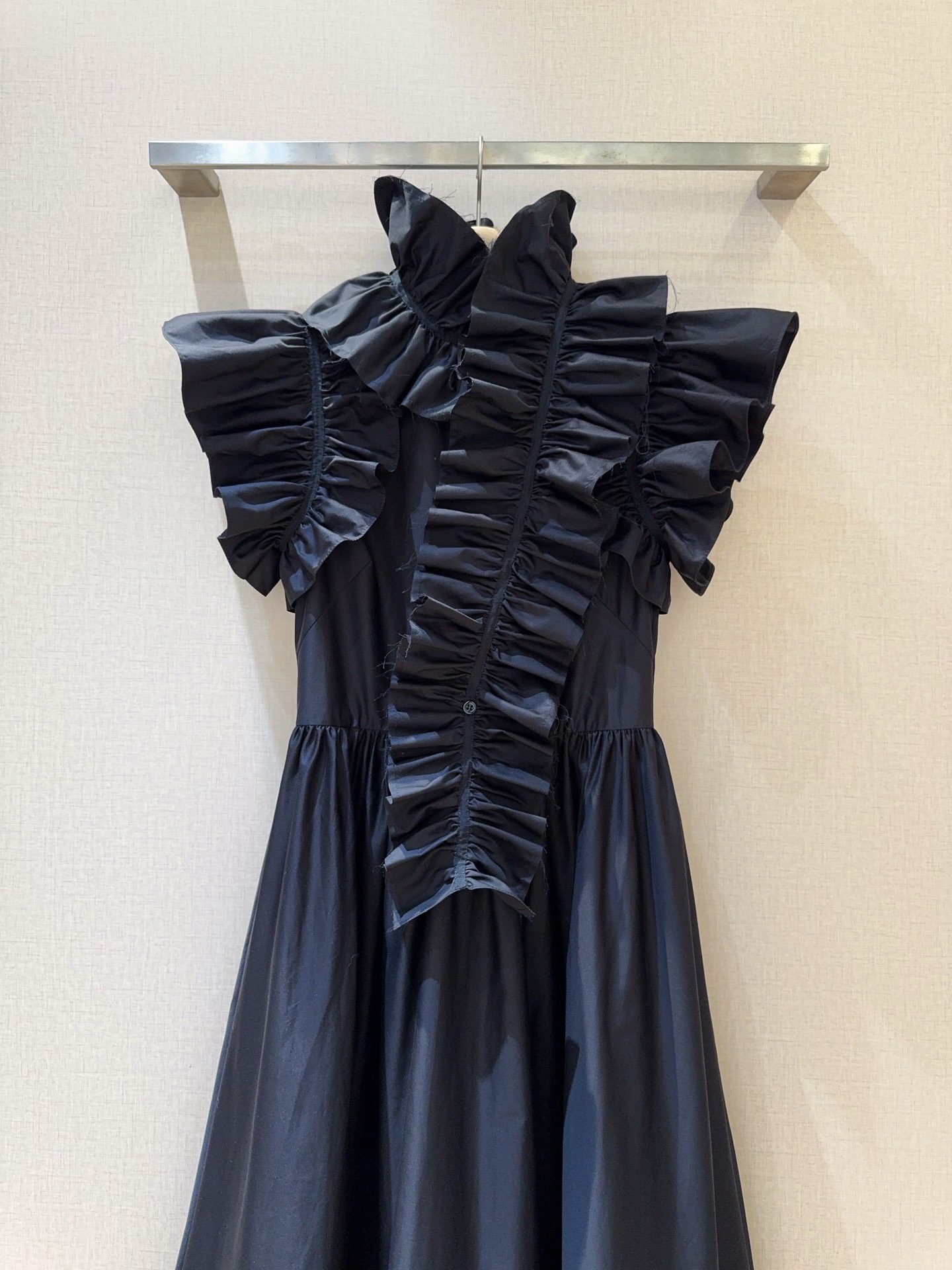 Elegant Solid Color Long Dress with Ruffle Trim - Romantic & Feminine 3 i1757321104691 2323 0 1