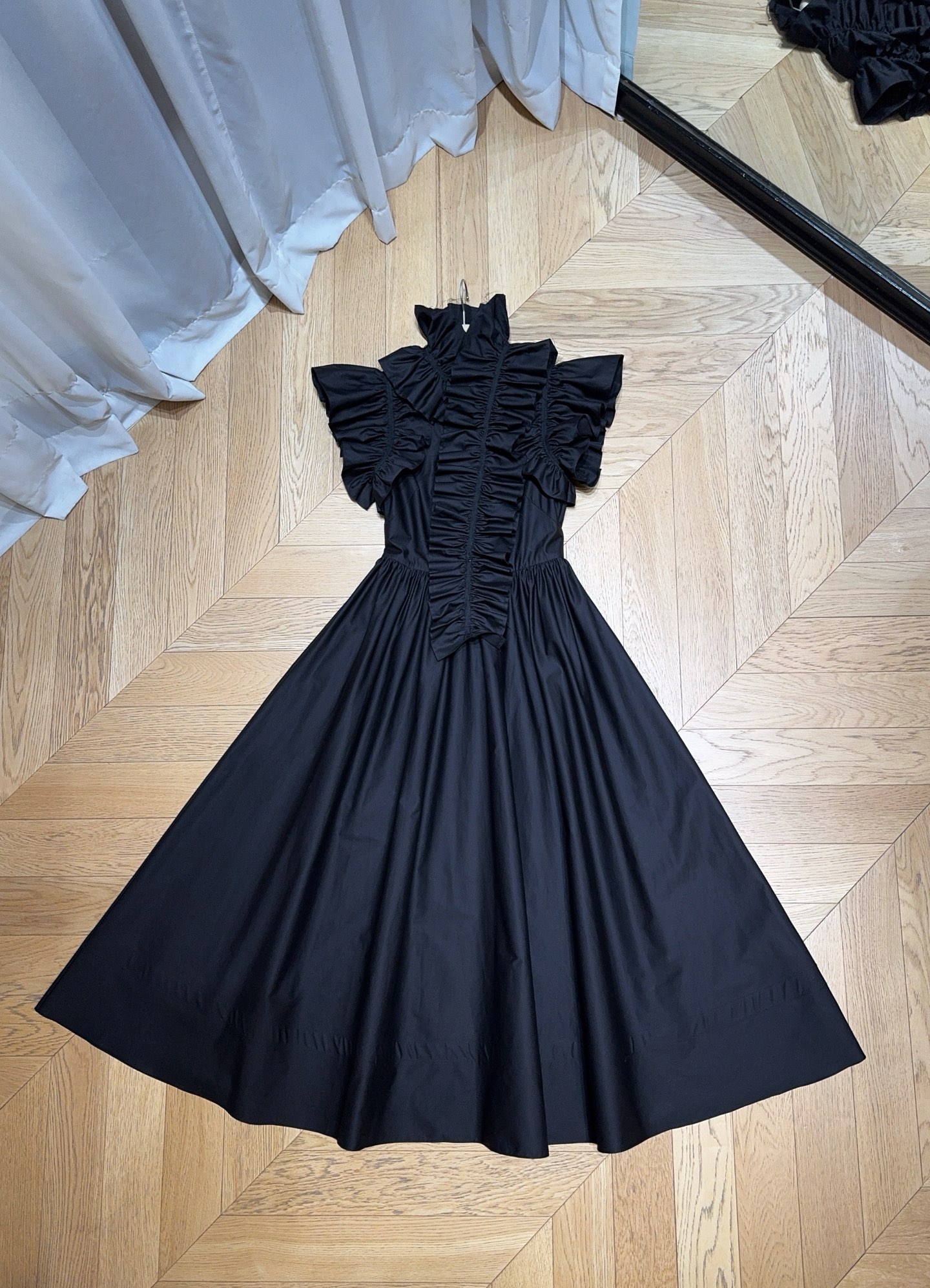 Elegant Solid Color Long Dress with Ruffle Trim - Romantic & Feminine 7 i1757321105677 7082 0 6