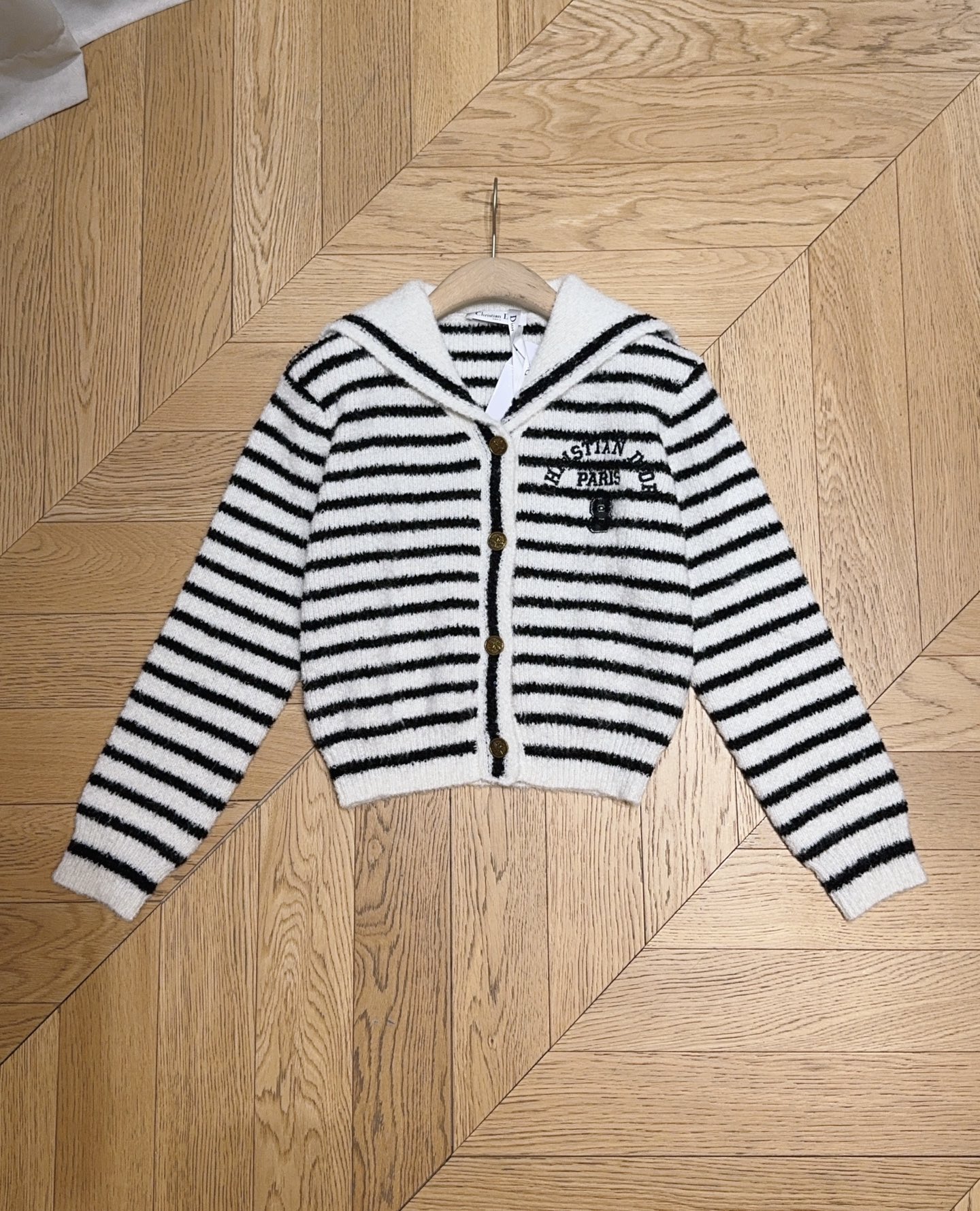 Striped Knit Sweater with Sailor Collar and Gold Buttons - Elegant & Comfortable 9 i1761377808196 8631 0 7