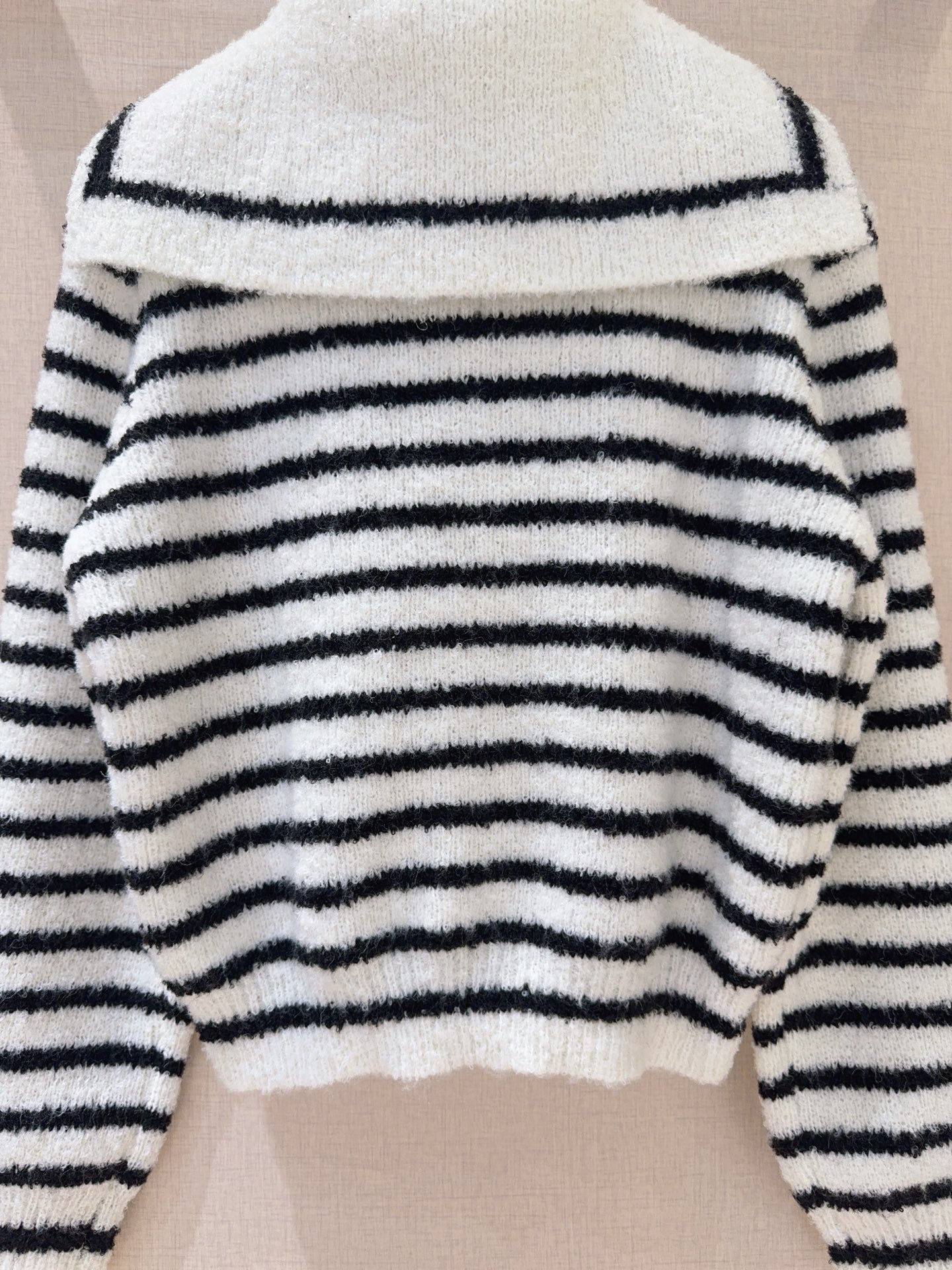 Striped Knit Sweater with Sailor Collar and Gold Buttons - Elegant & Comfortable 7 i1761377809044 9943 0 5
